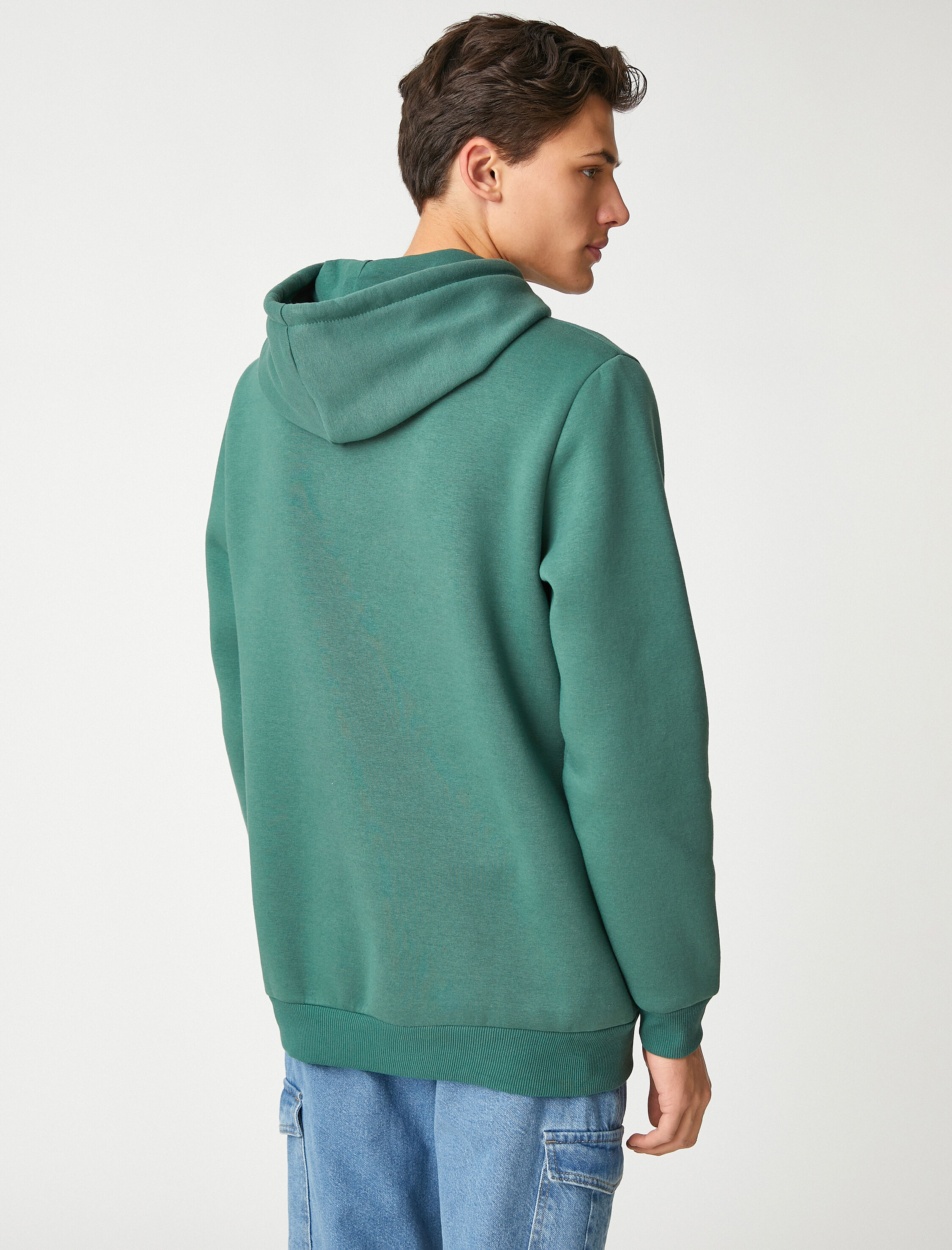   İşlemeli Kapşonlu Sweatshirt