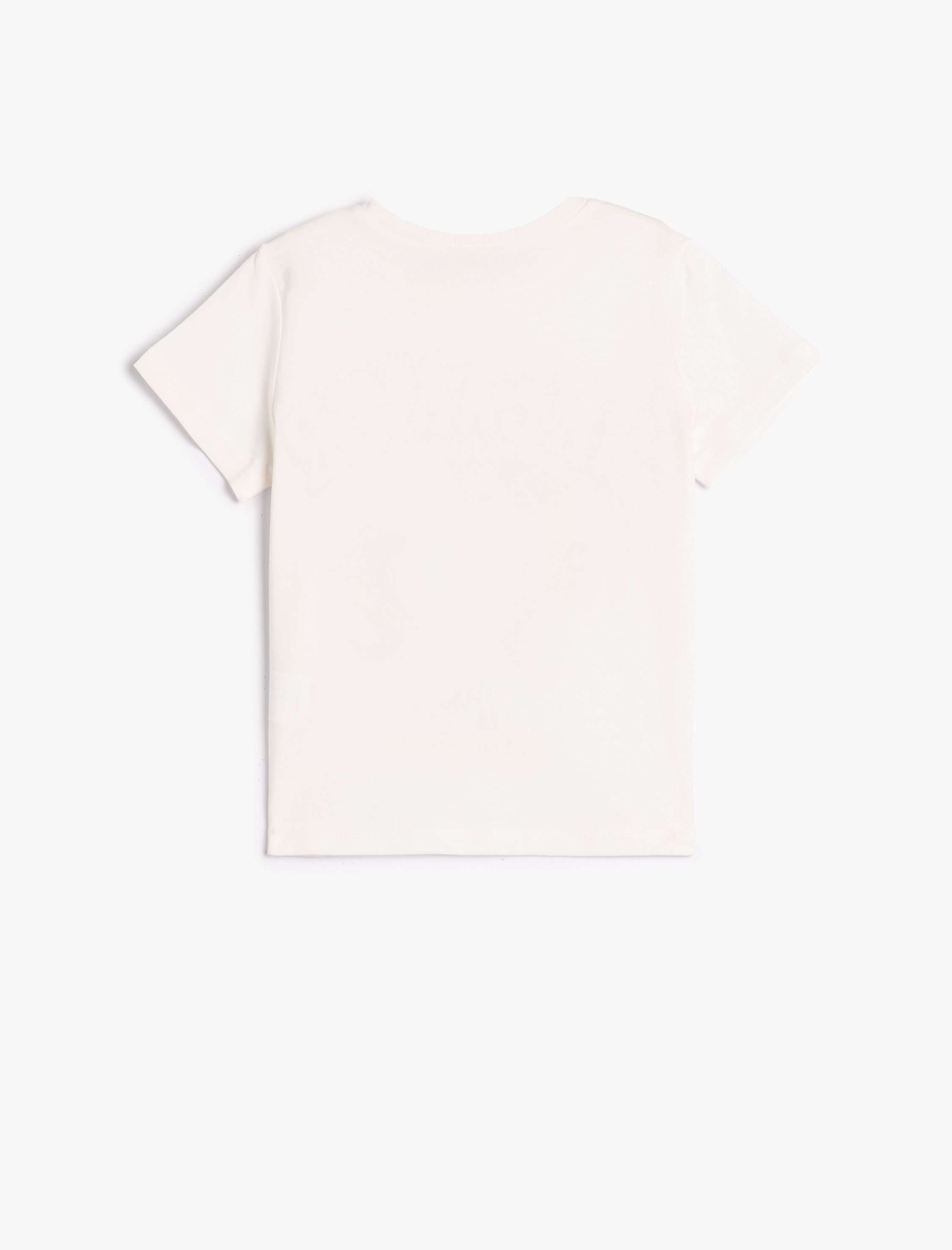  Kız Çocuk Tişört Kısa Kollu Unicorn Baskılı Bisiklet Yaka Pamuklu