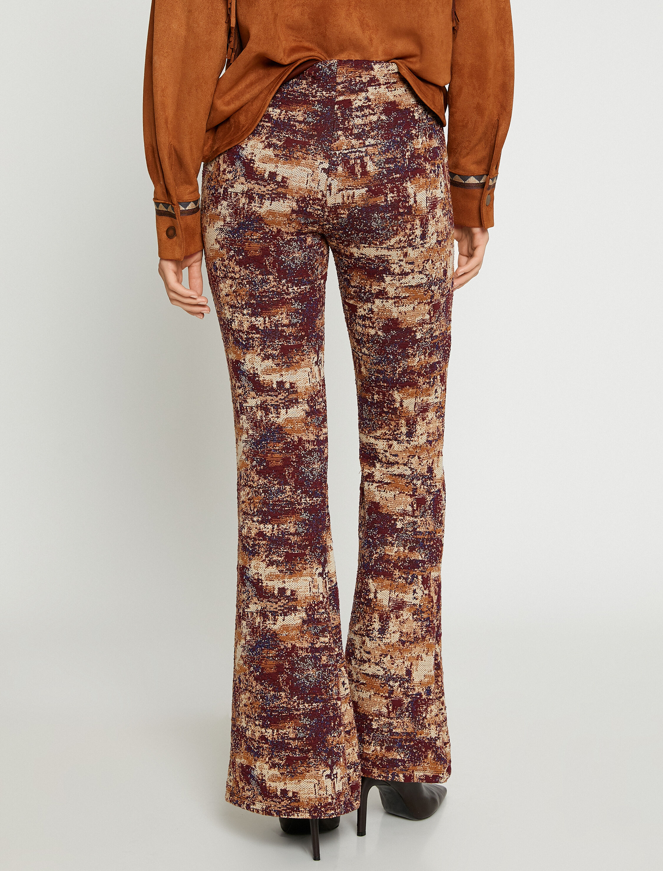   Desenli İspanyol Paça Pantolon