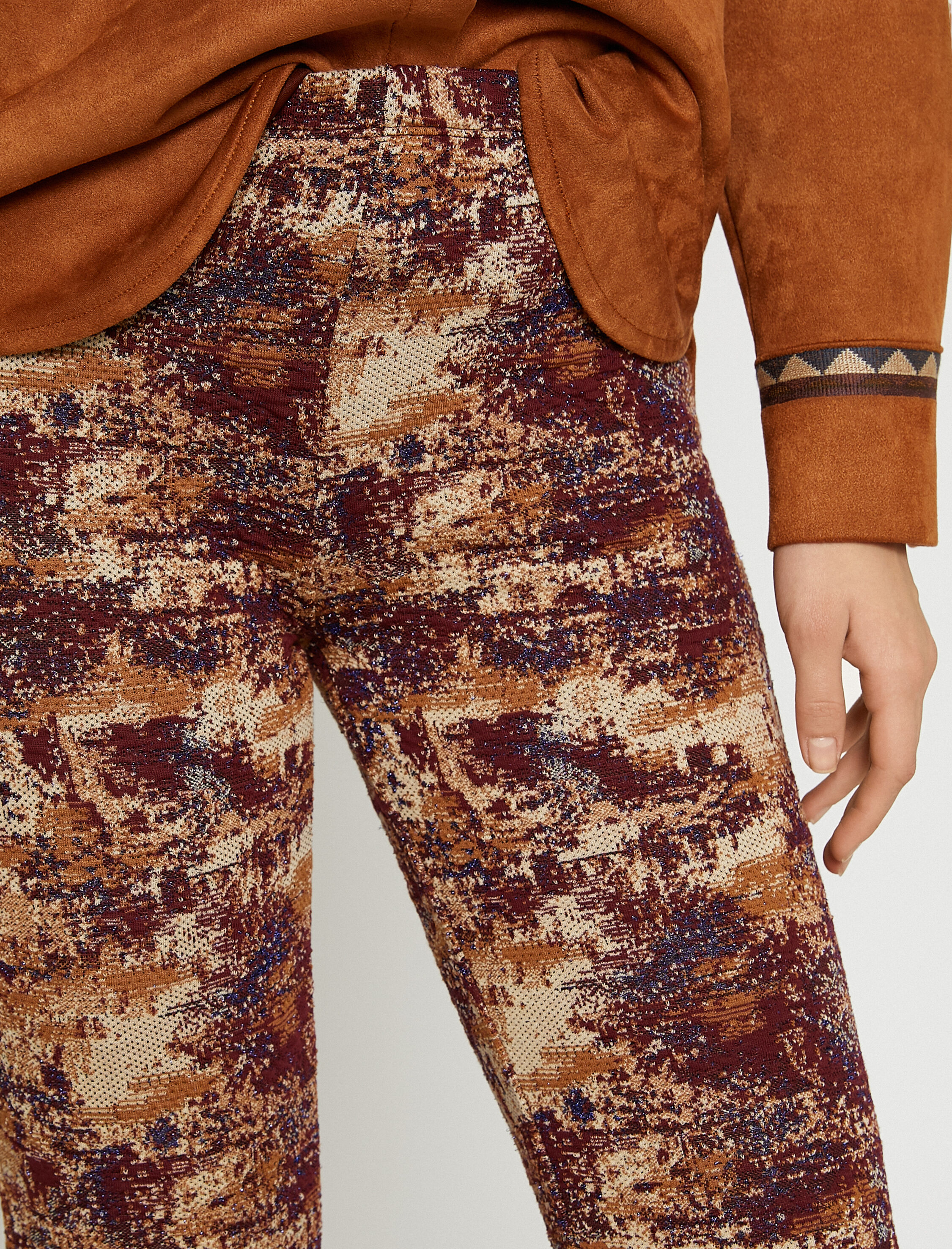   Desenli İspanyol Paça Pantolon