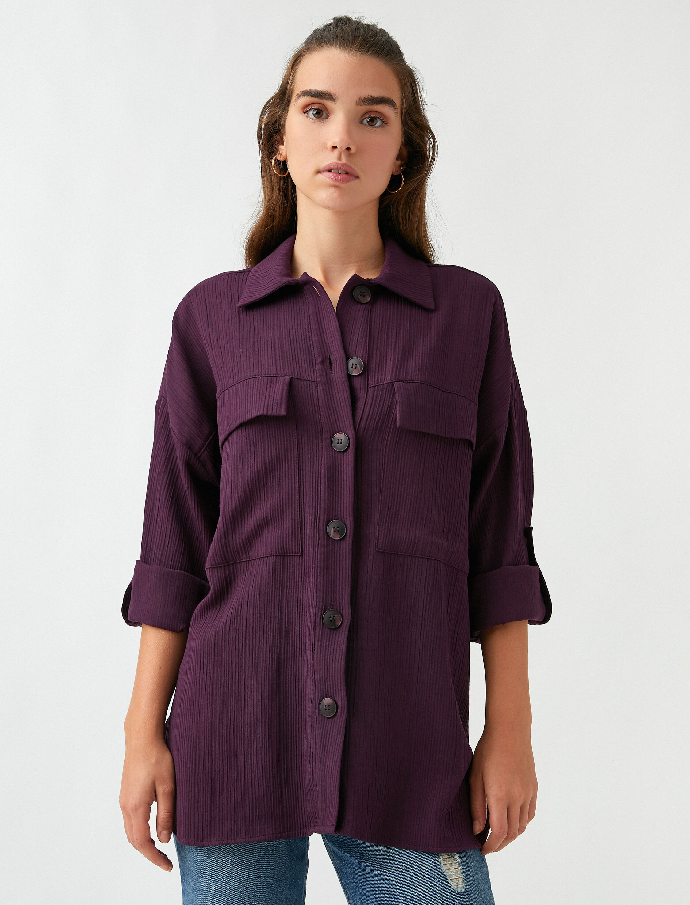   Cep Detaylı Gömlek