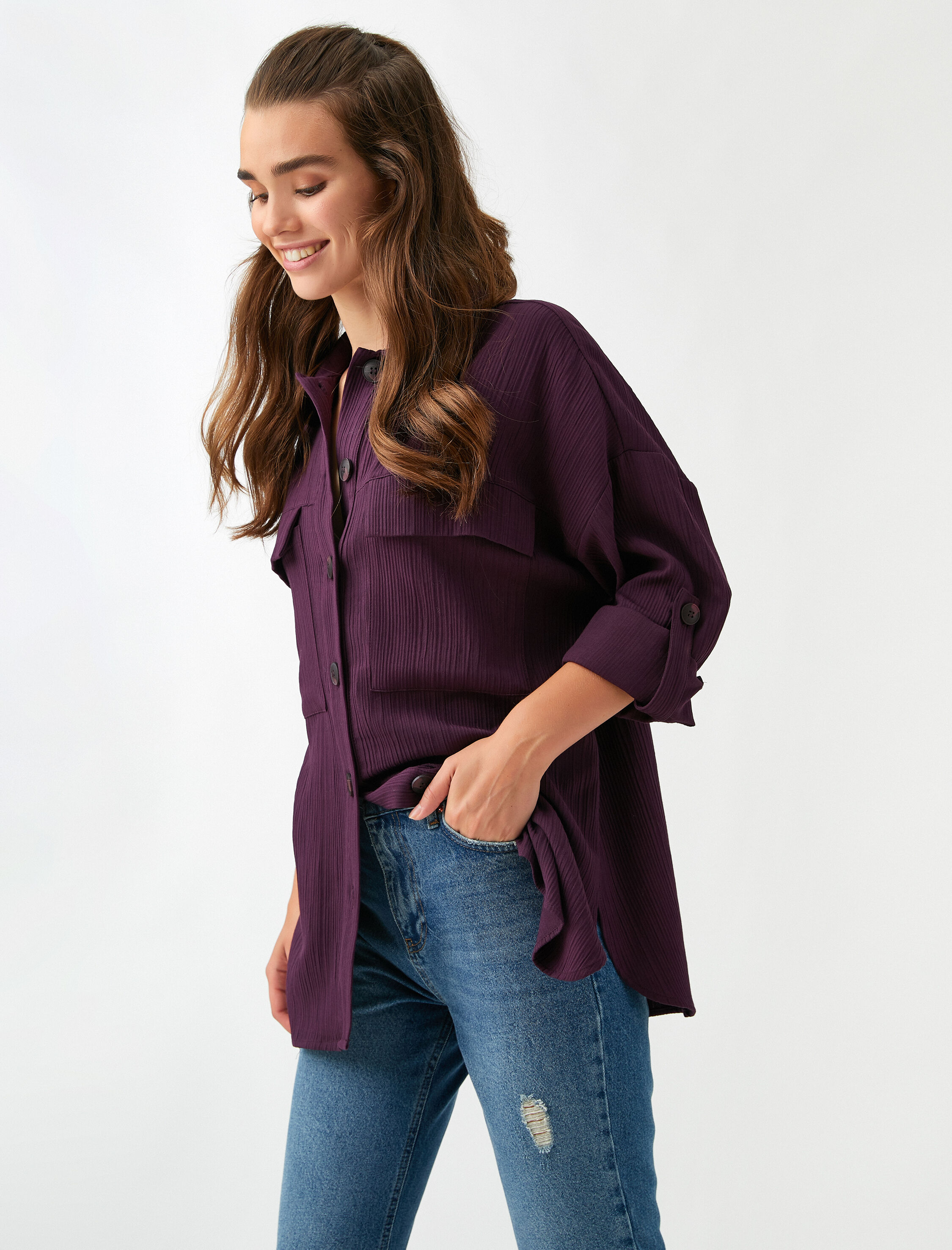   Cep Detaylı Gömlek