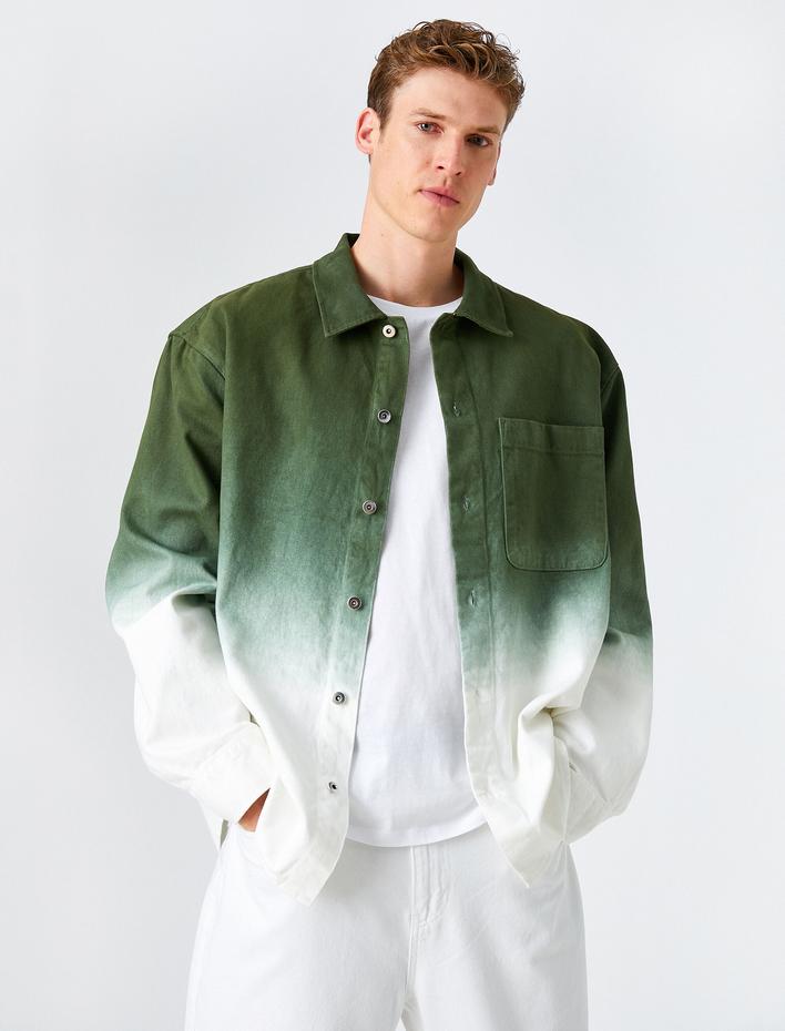  Degrade Oversize Gabardin Gömlek Ceket