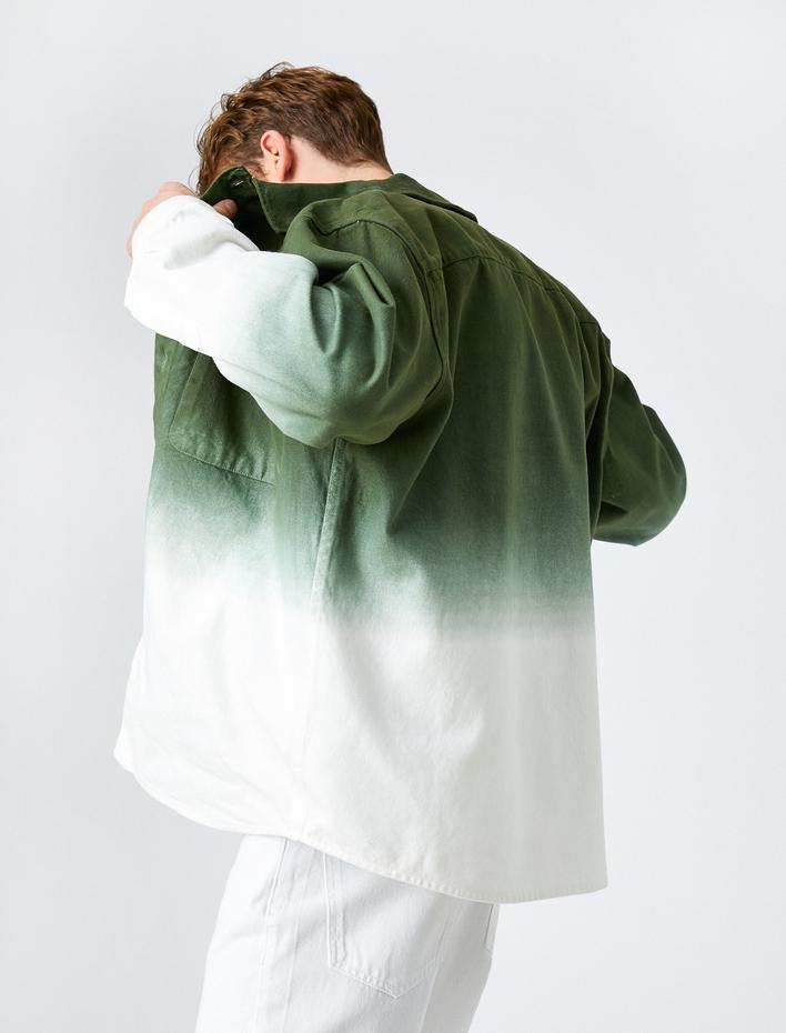  Degrade Oversize Gabardin Gömlek Ceket