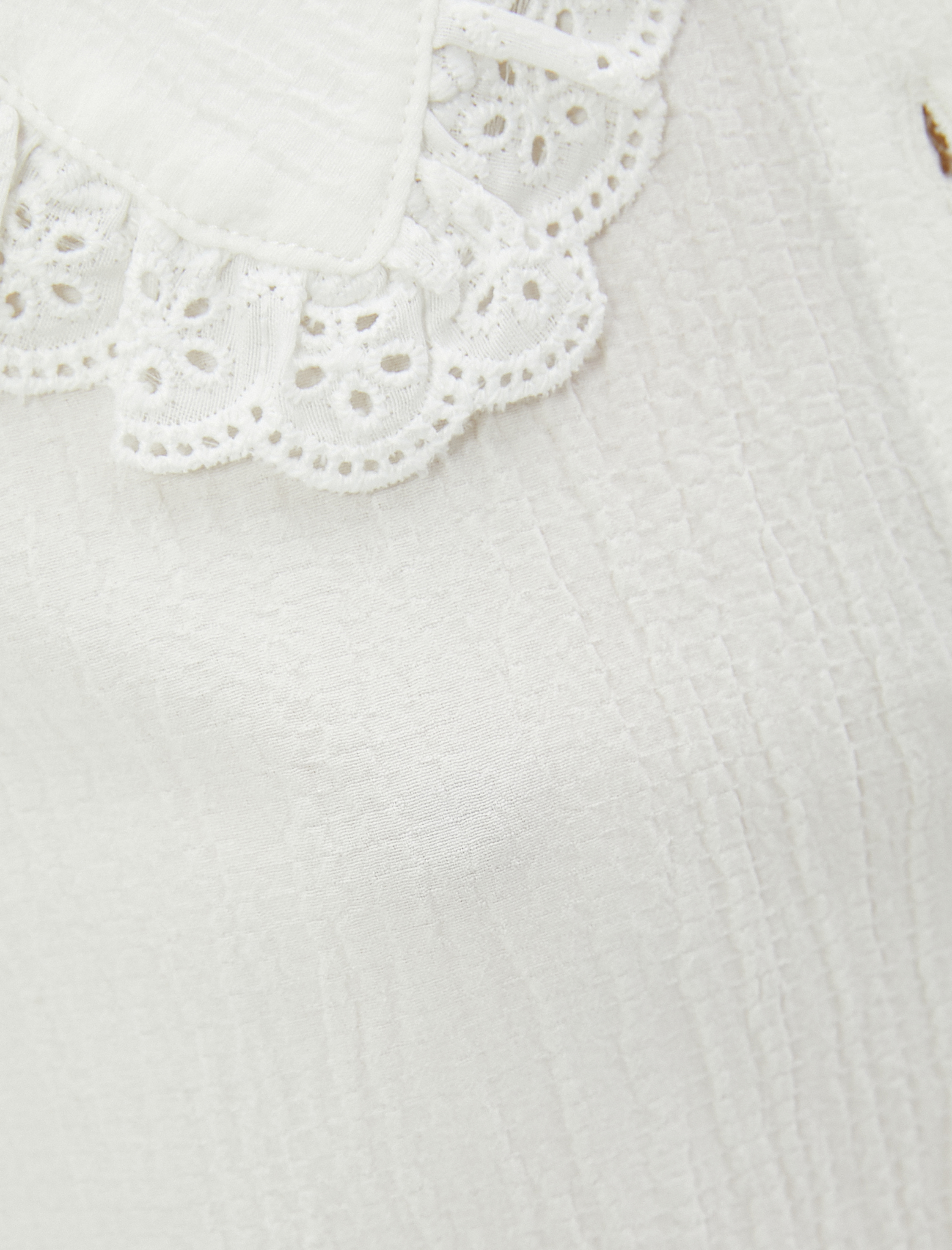   Bebe Yaka Gömlek Fisto Detaylı Balon Kol