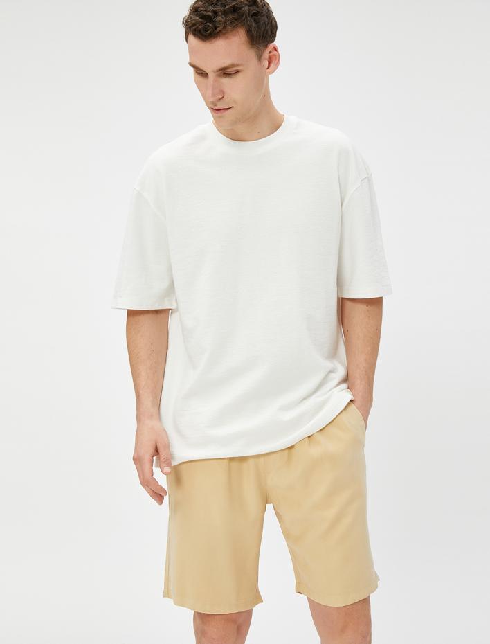  Basic Bermuda Şort Beli Bağcıklı Cep Detaylı