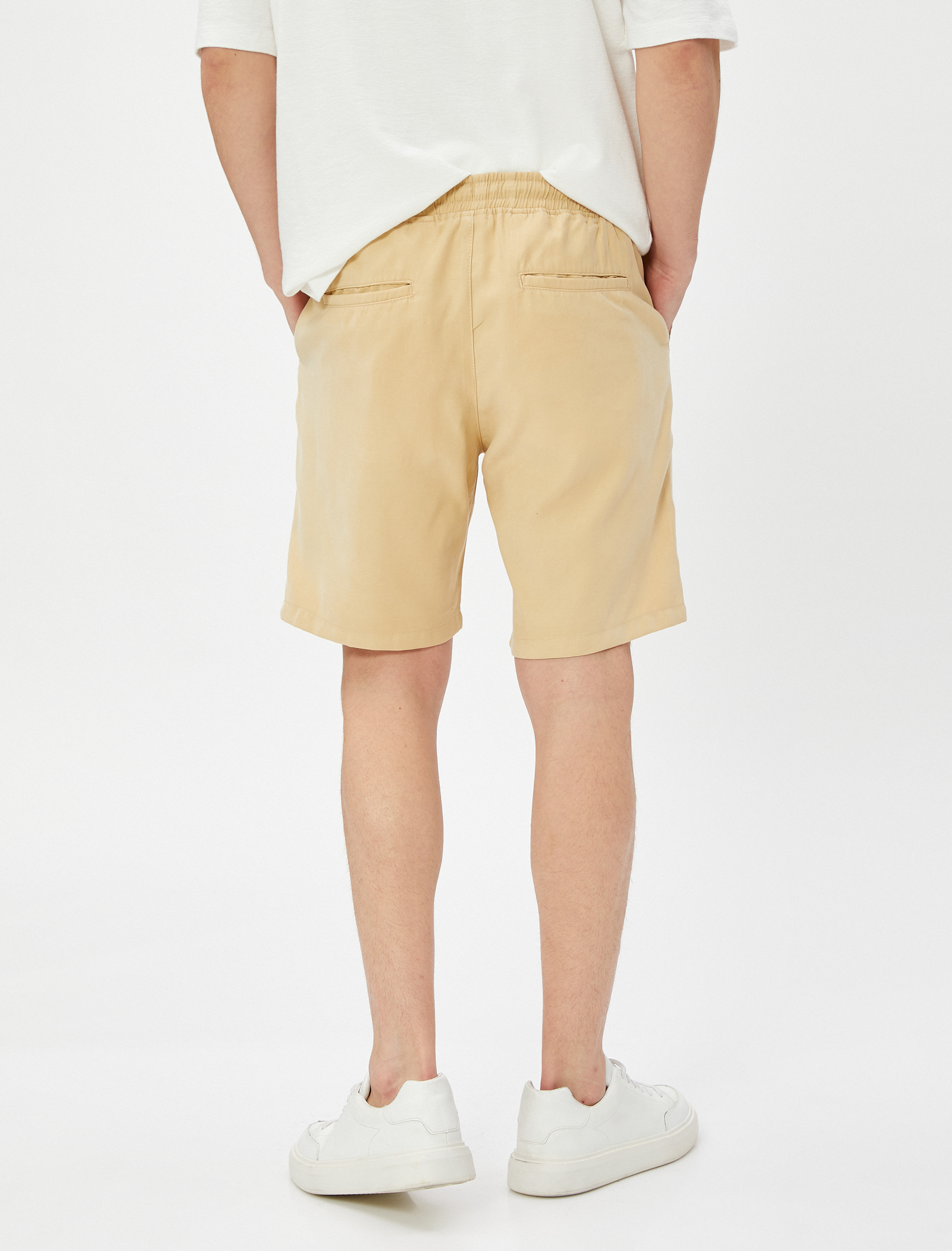   Basic Bermuda Şort Beli Bağcıklı Cep Detaylı