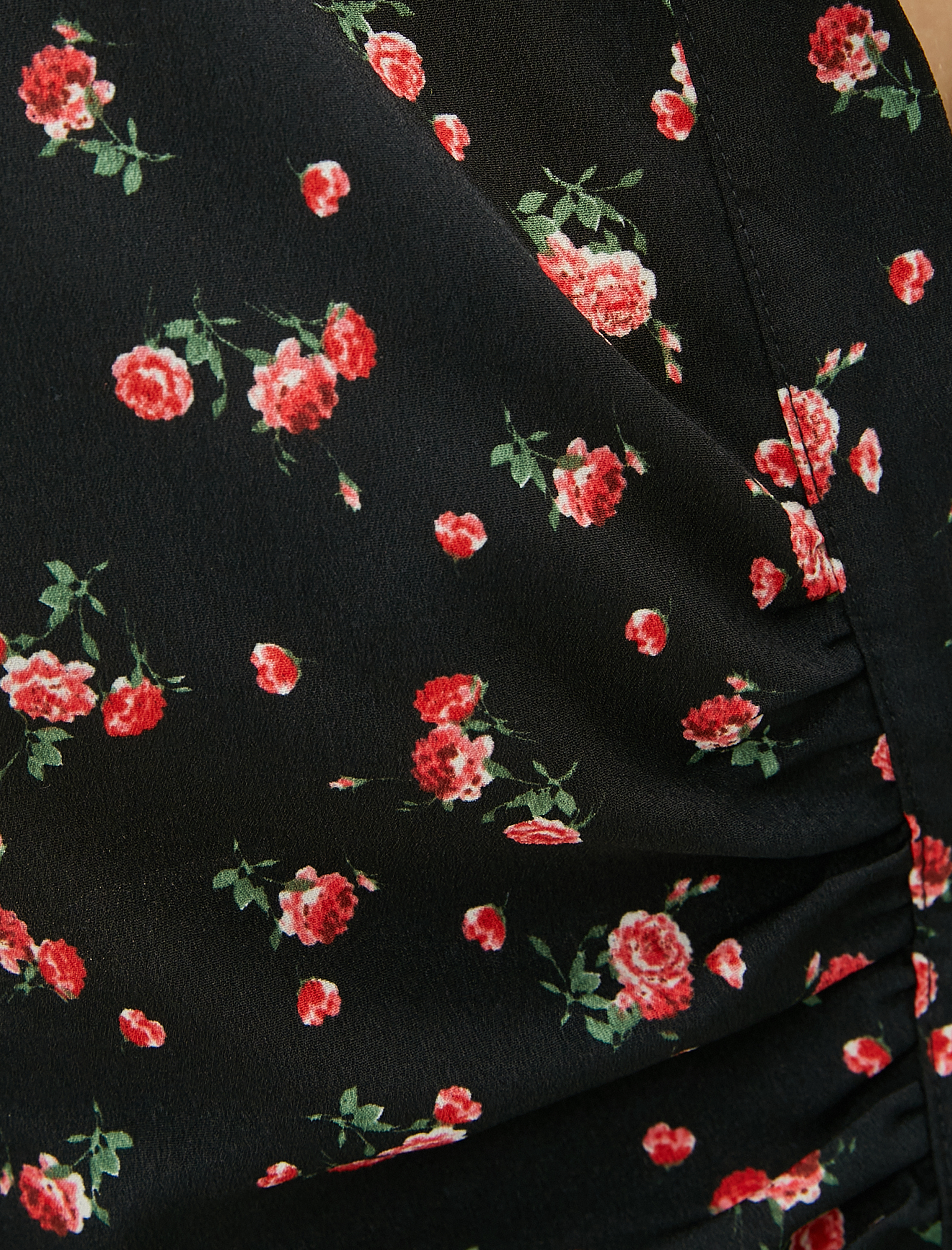   Çiçekli Gömlek Drapeli Slim Fit