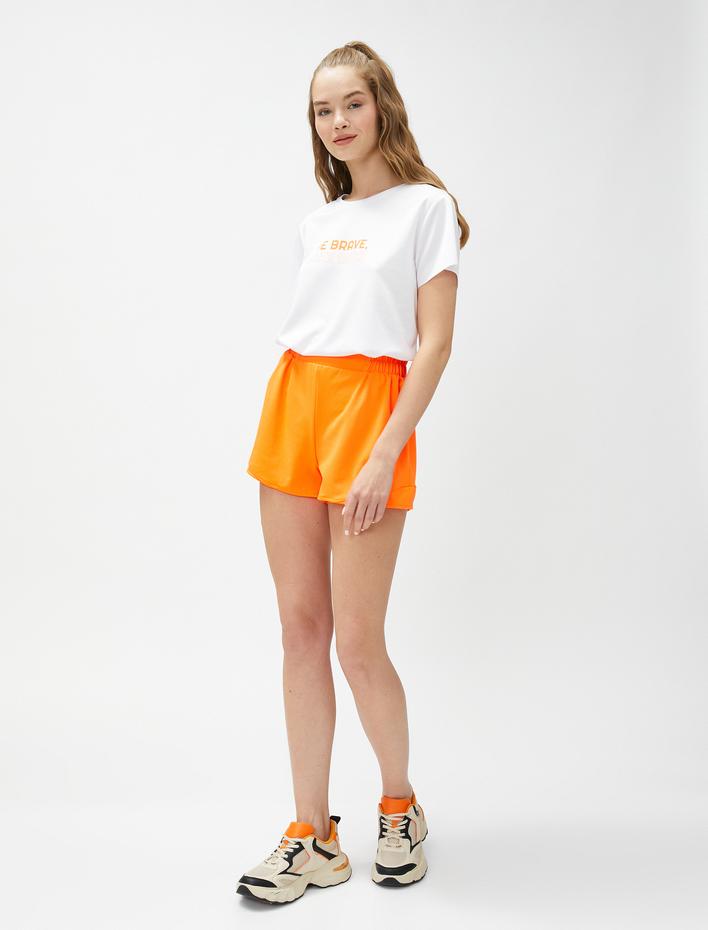  Neon Baskılı Spor Tişört Lazer Kesim