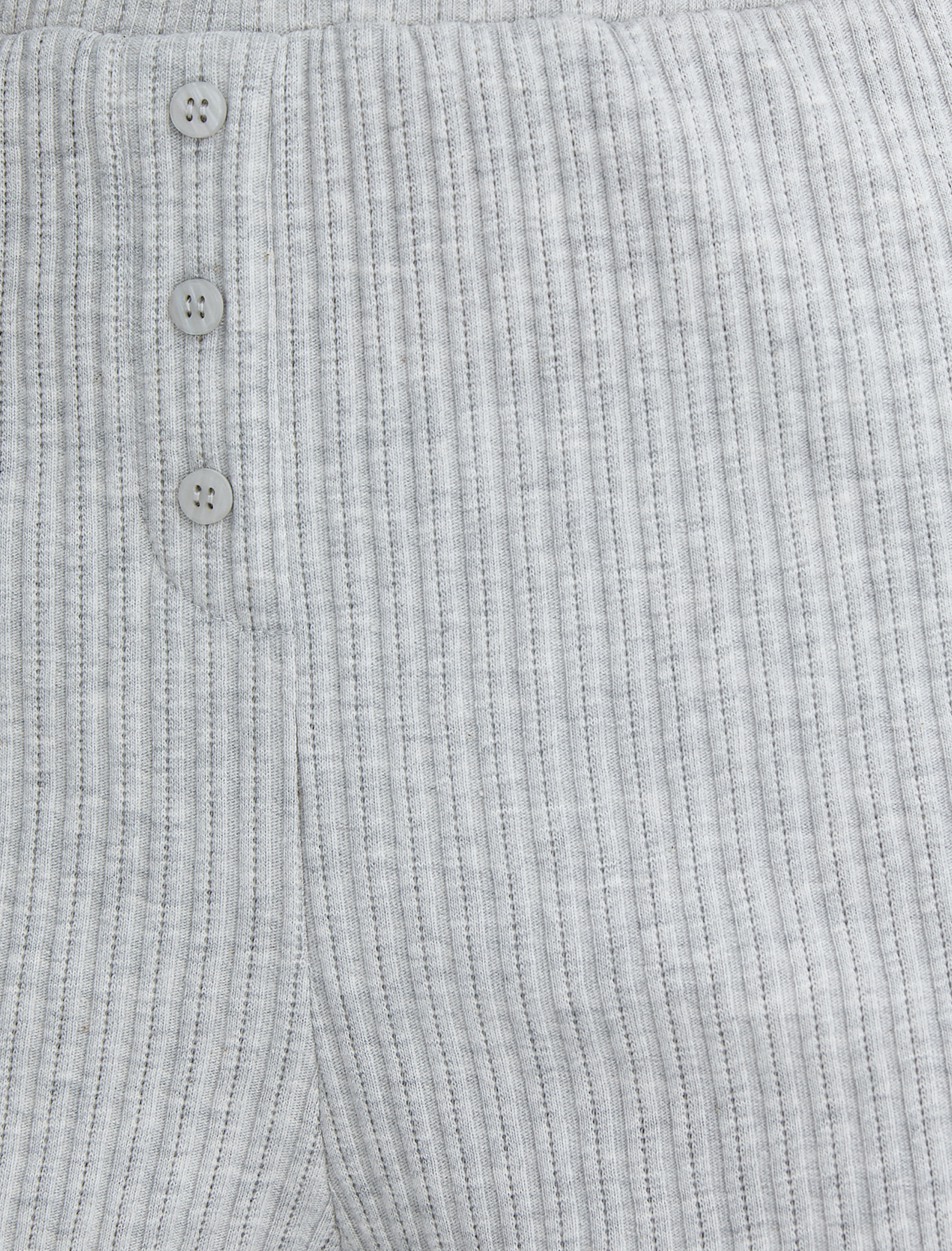   Şort Pijama Altı Mini Düğmeli Fitilli