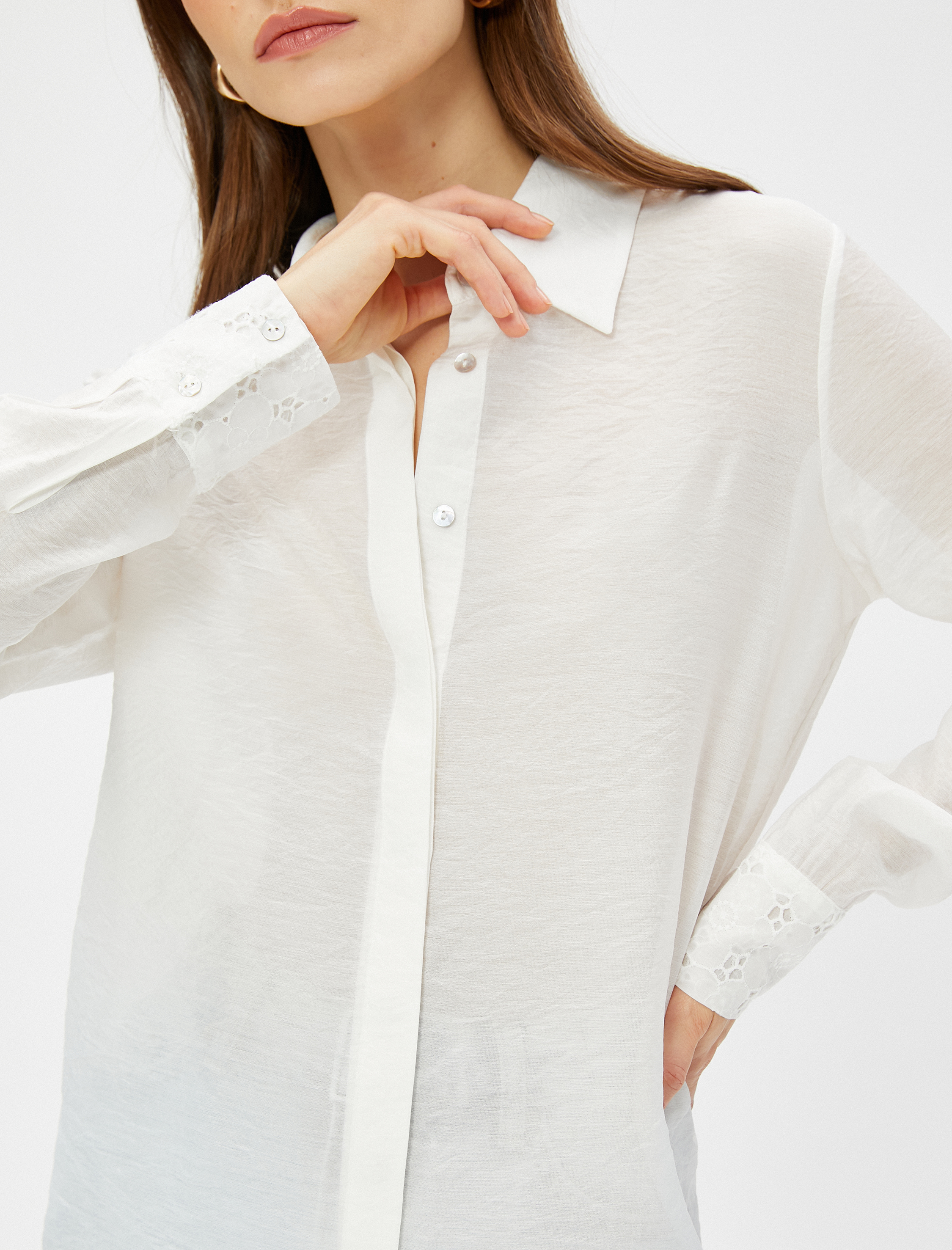   Basic Viskon Gömlek Uzun Kollu