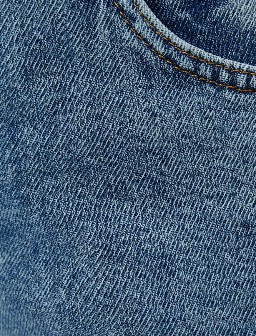   Yüksek Bel Kot Pantolon Rahat Kesim - Mom Jeans