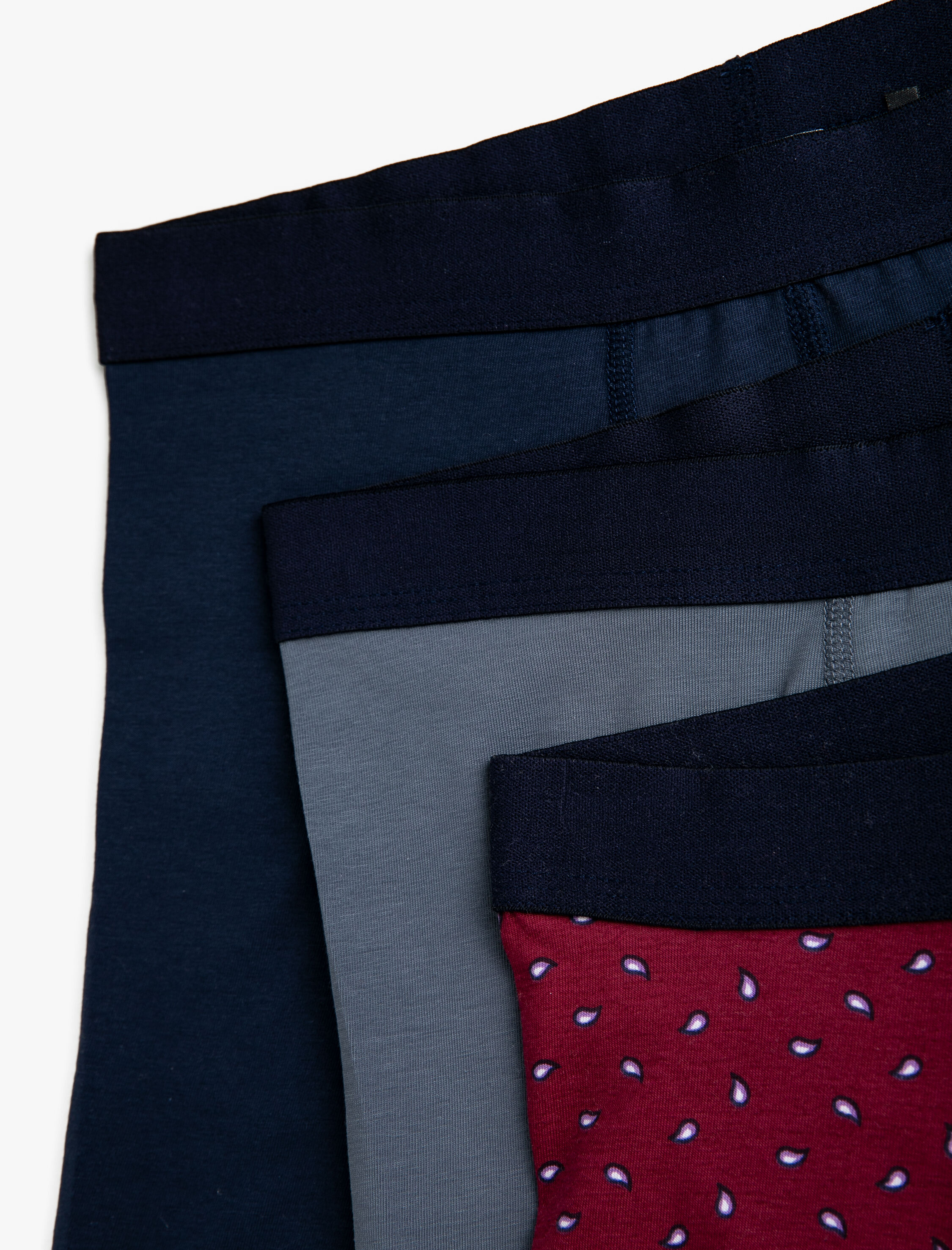   Desenli Pamuklu Basic Boxer Seti 3'lü