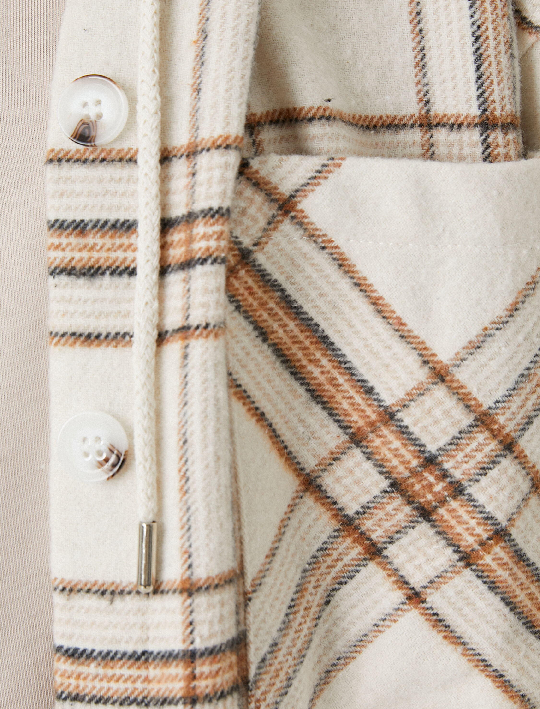   Oversize Oduncu Gömlek Ceket Kapüşonlu Uzun Kollu