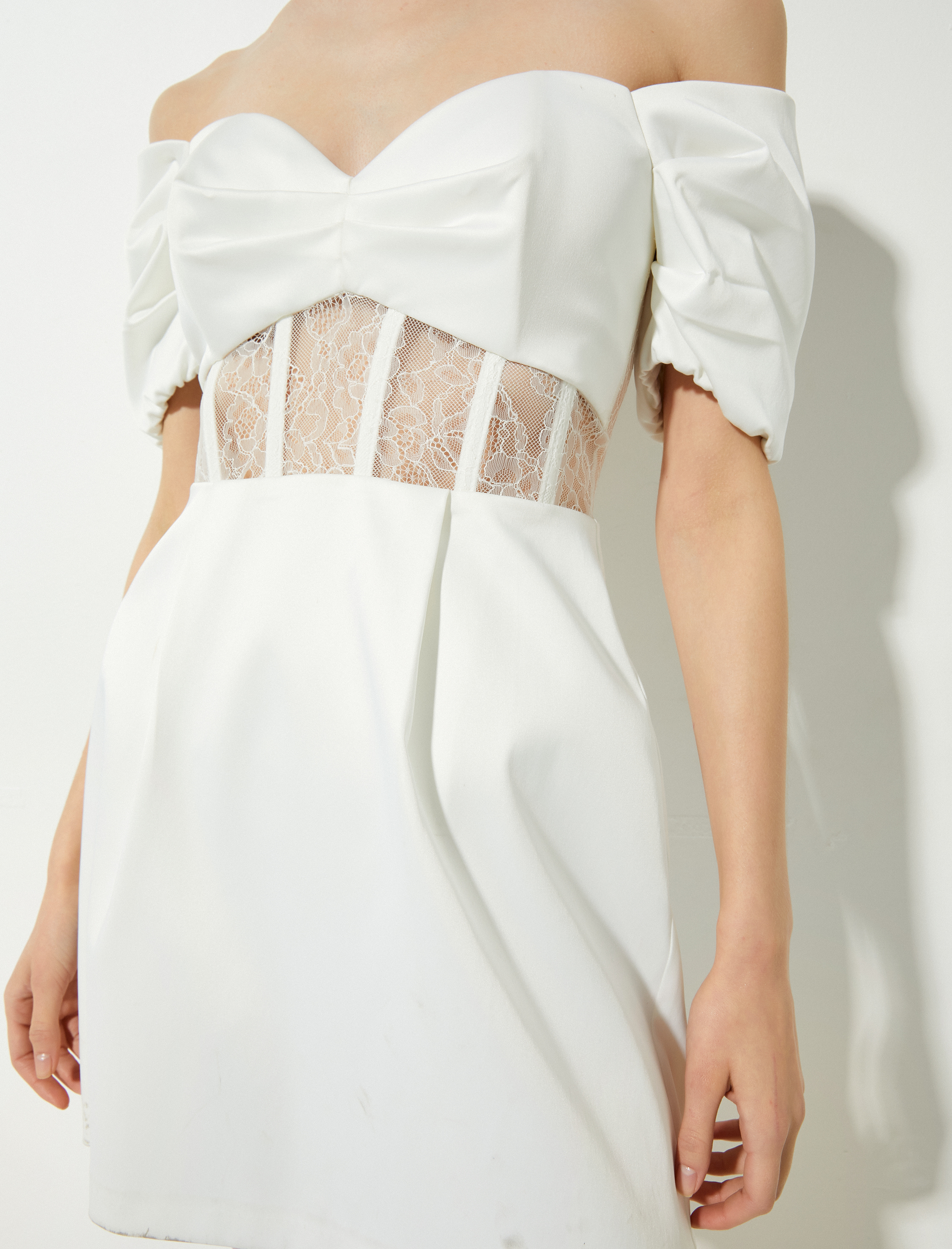 Koton Bridal Mini Elbise Omzu Açık Korse Detaylı. 5