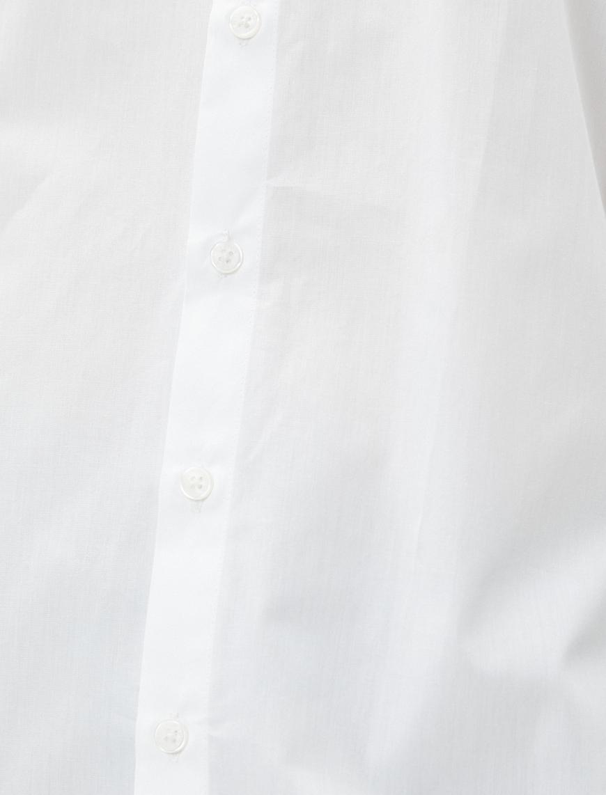   Basic Gömlek Klasik Yaka Uzun Kollu Düğmeli Pamuklu Non Iron