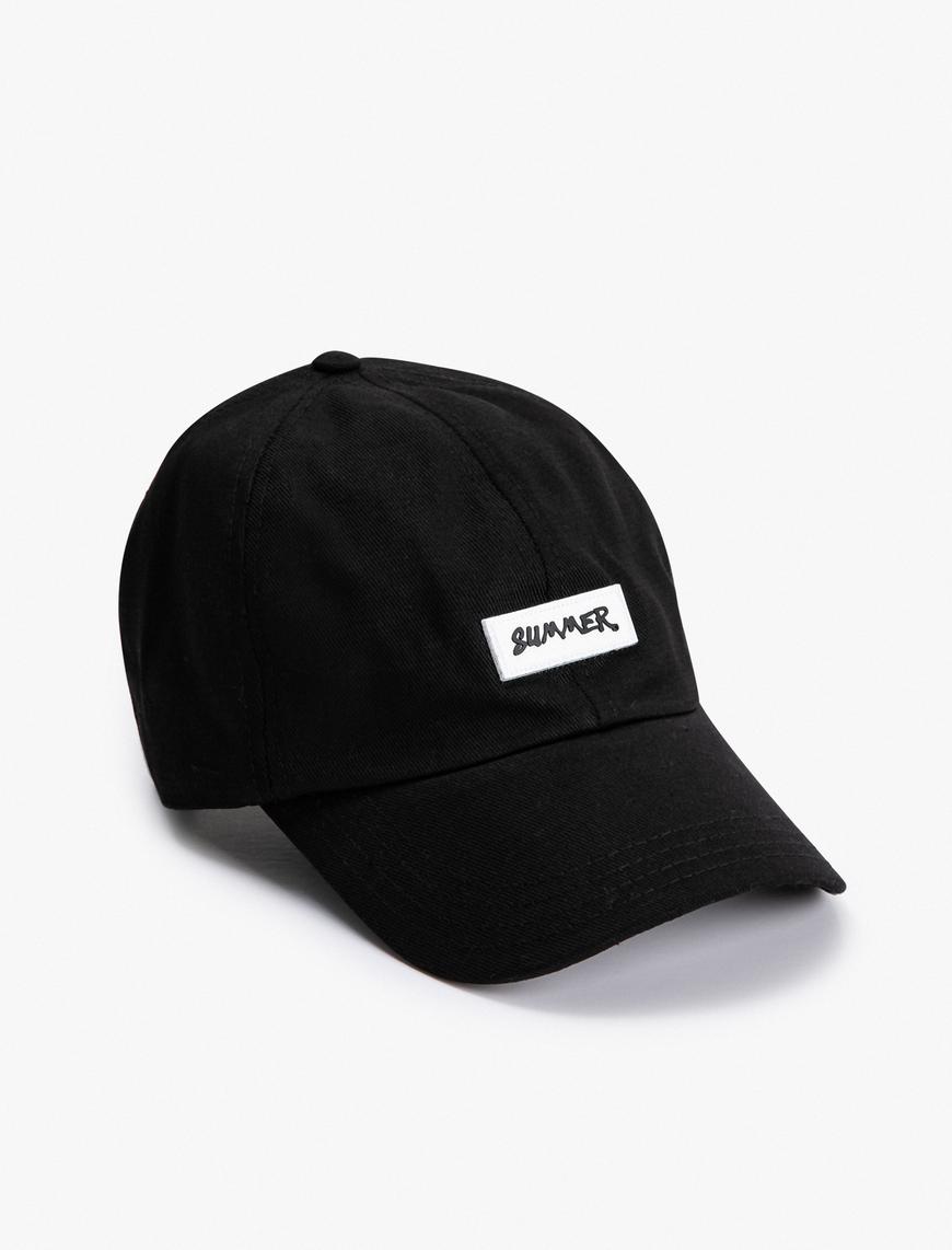  Erkek Kep Şapka Slogan Detaylı Etiket Baskılı
