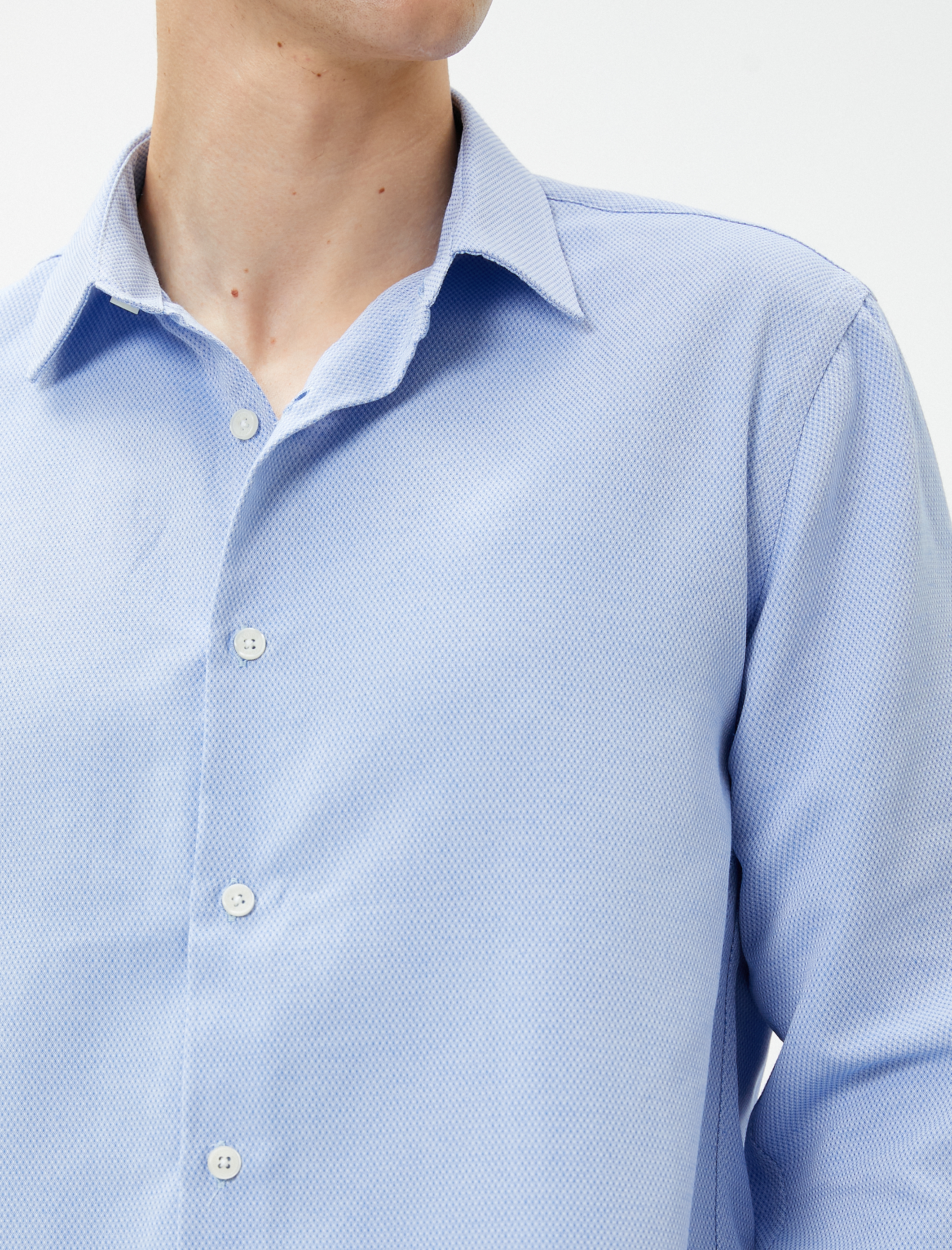   Basic Gömlek Klasik Yaka Uzun Kollu Düğmeli Non Iron