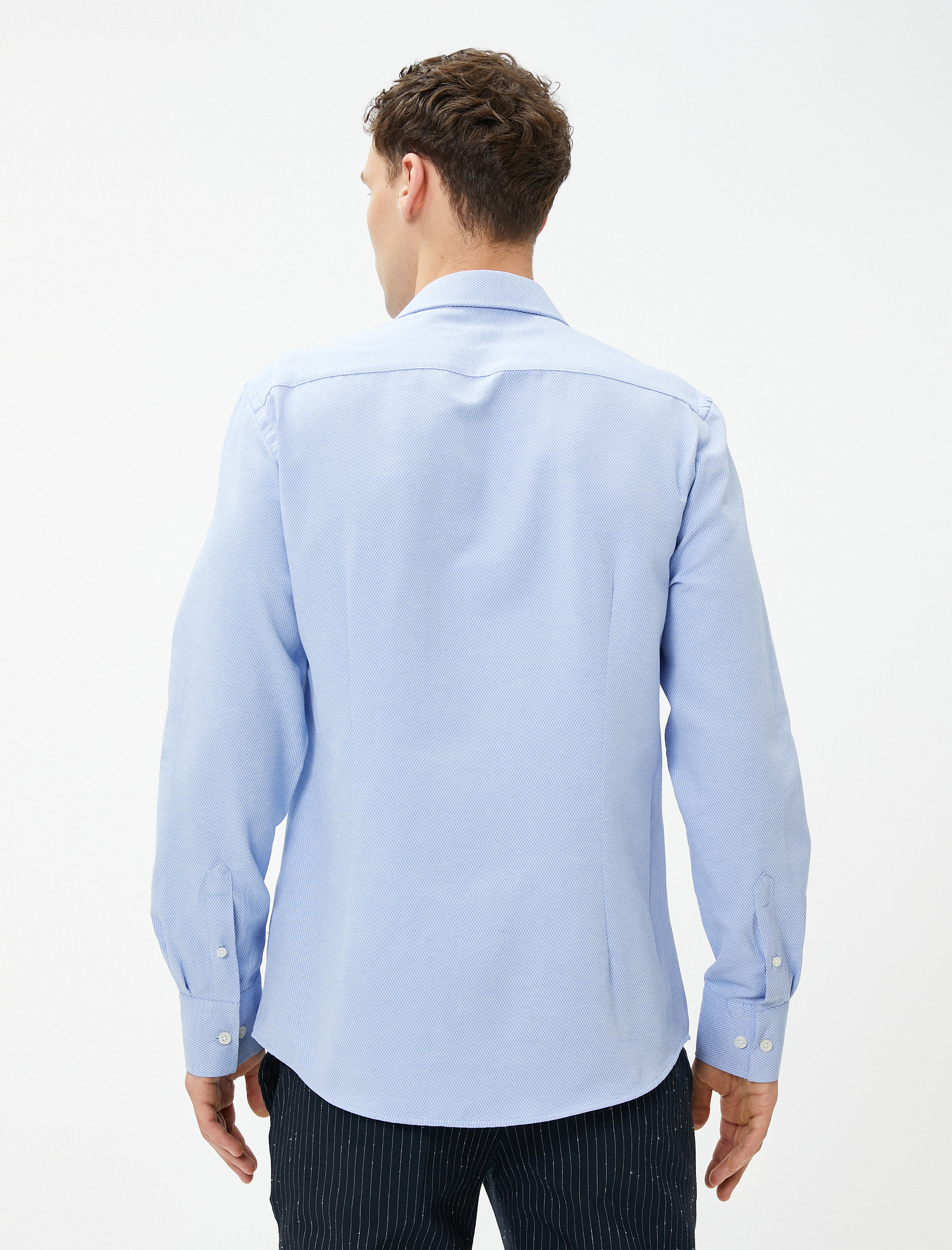   Basic Gömlek Klasik Yaka Uzun Kollu Düğmeli Non Iron