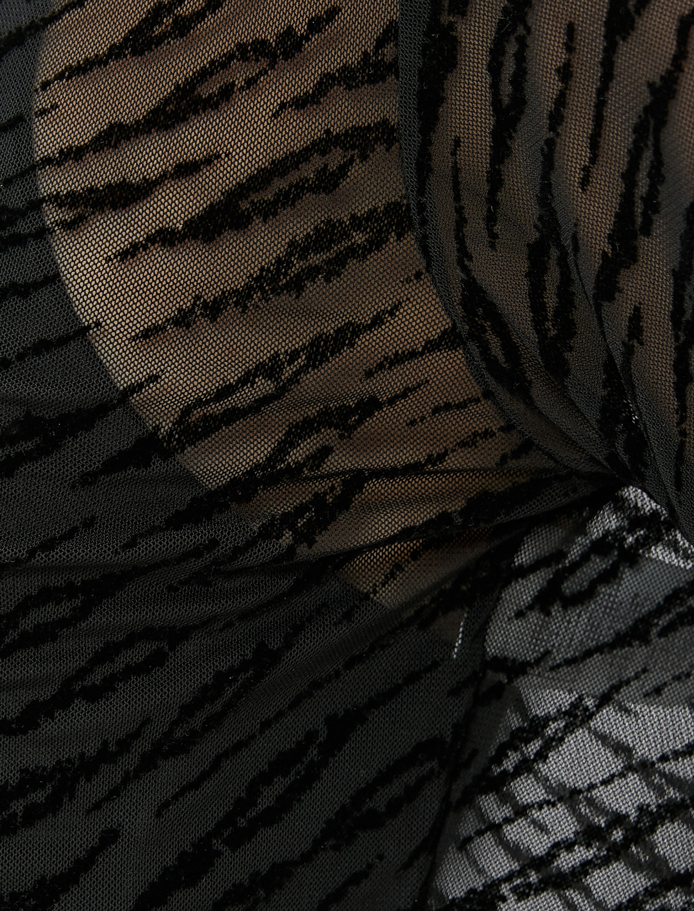   Transparan Crop Spor Tişört Uzun Kollu