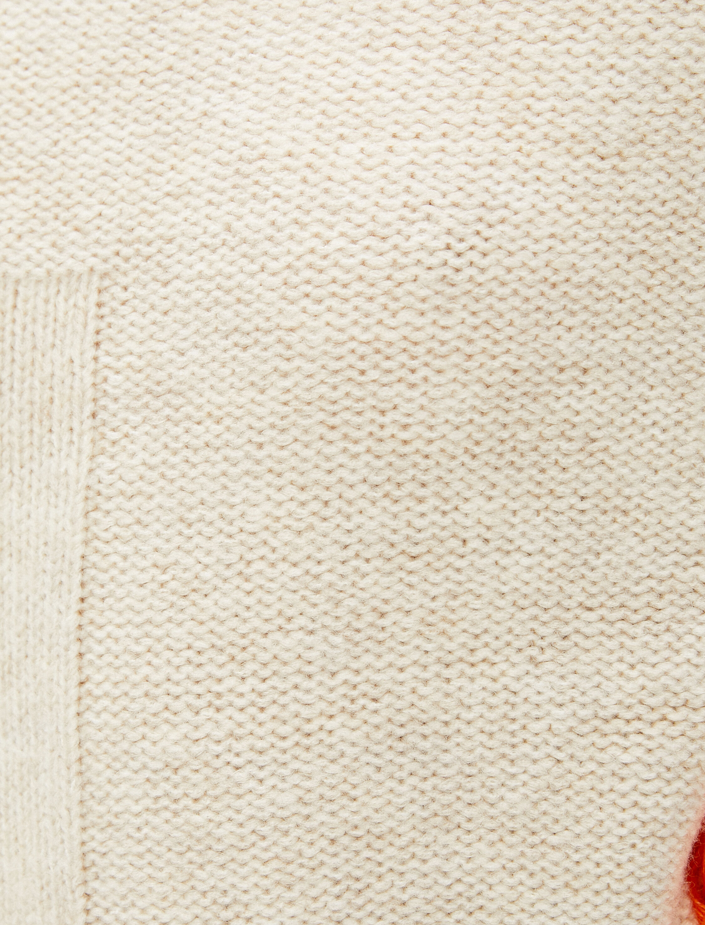   Bisiklet Yaka Triko Kazak Örgü Renk Bloklu Püskül Detaylı