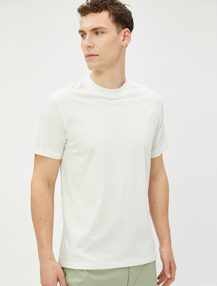  Basic Tişört Bisiklet Yaka Kısa Kollu