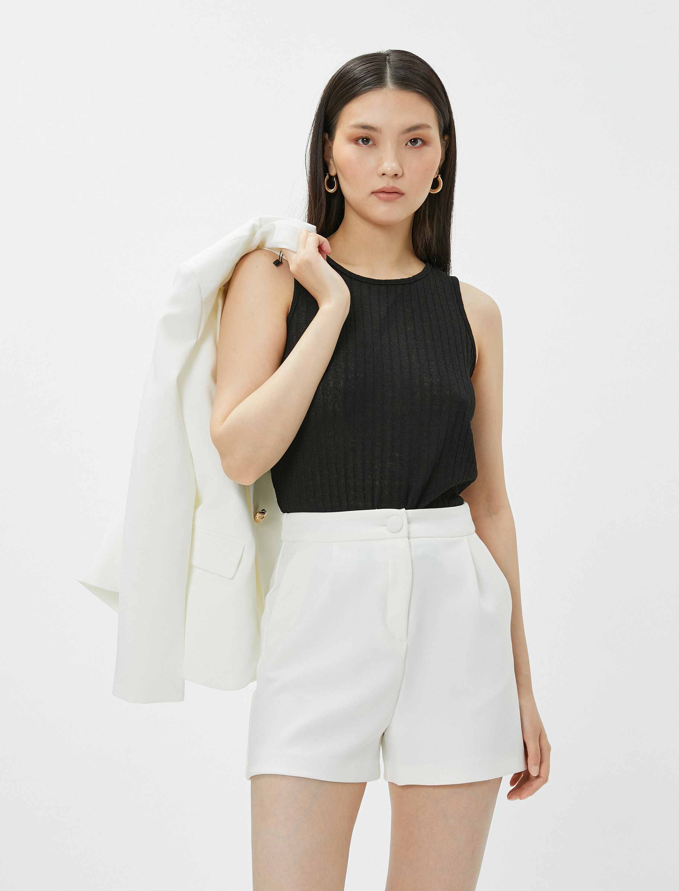   Slim Fit Triko Atlet Halter Yaka