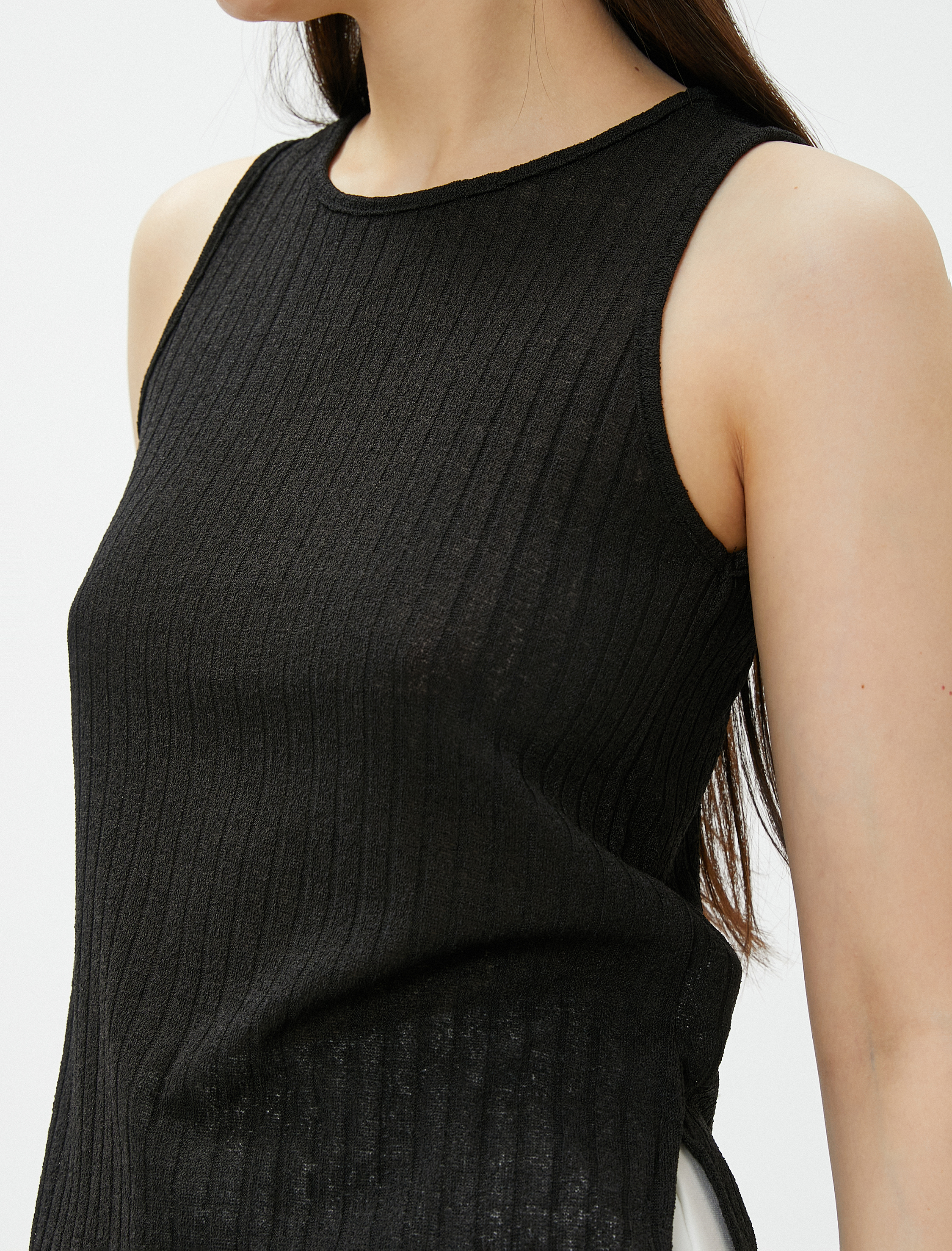   Slim Fit Triko Atlet Halter Yaka