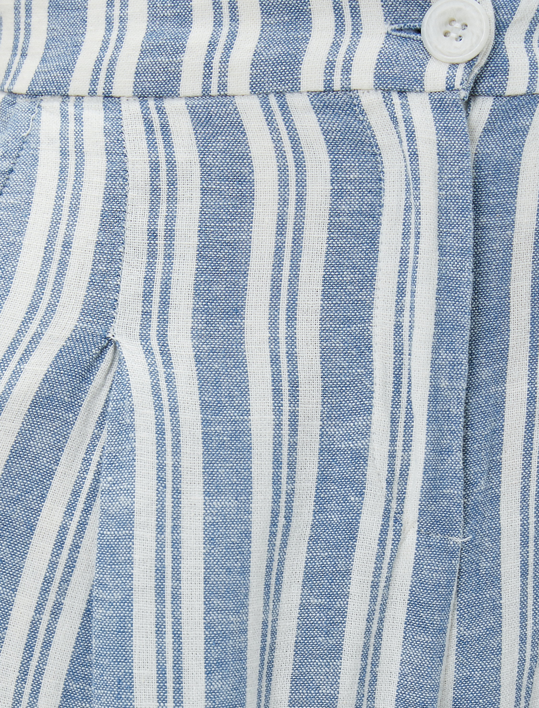   Keten Palazzo Pantolon Cepli Pile Detaylı