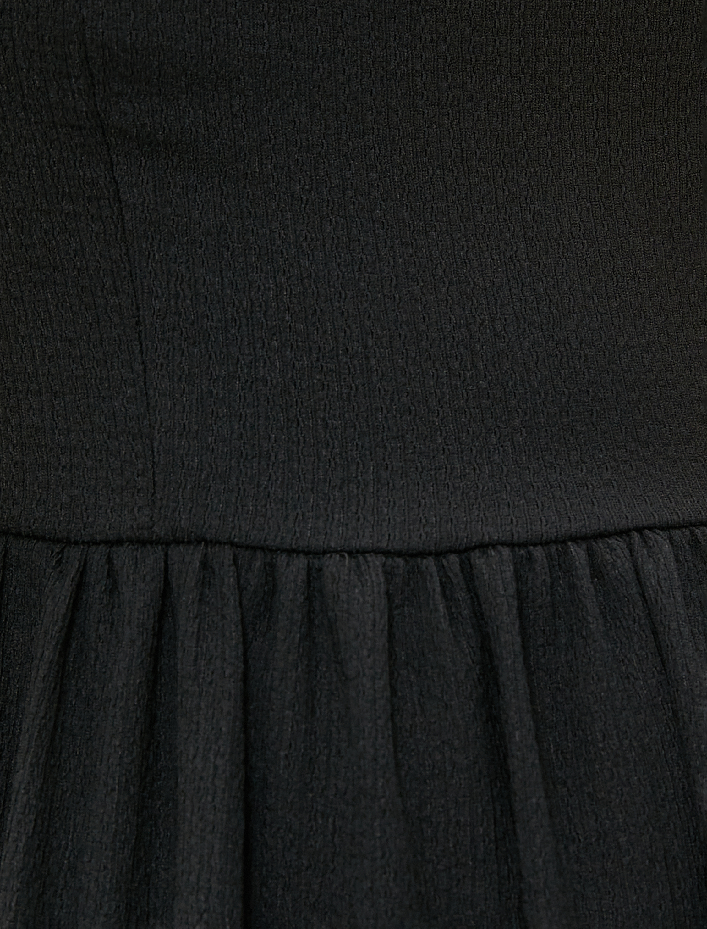   Midi Boy Elbise Gipeli Kare Yaka Fırfırlı