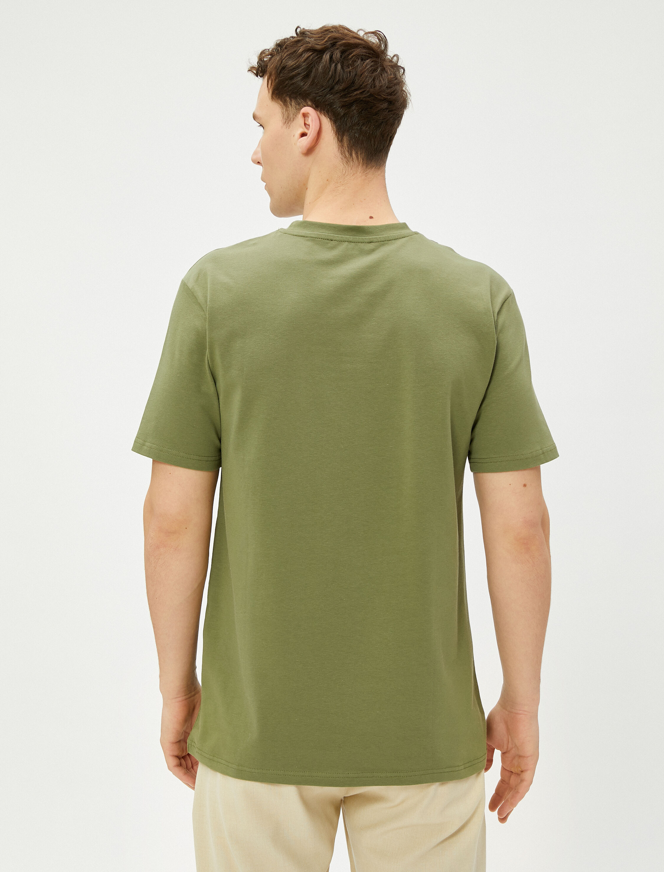   Basic Tişört Kısa Kollu Bisiklet Yaka Dar Kesim