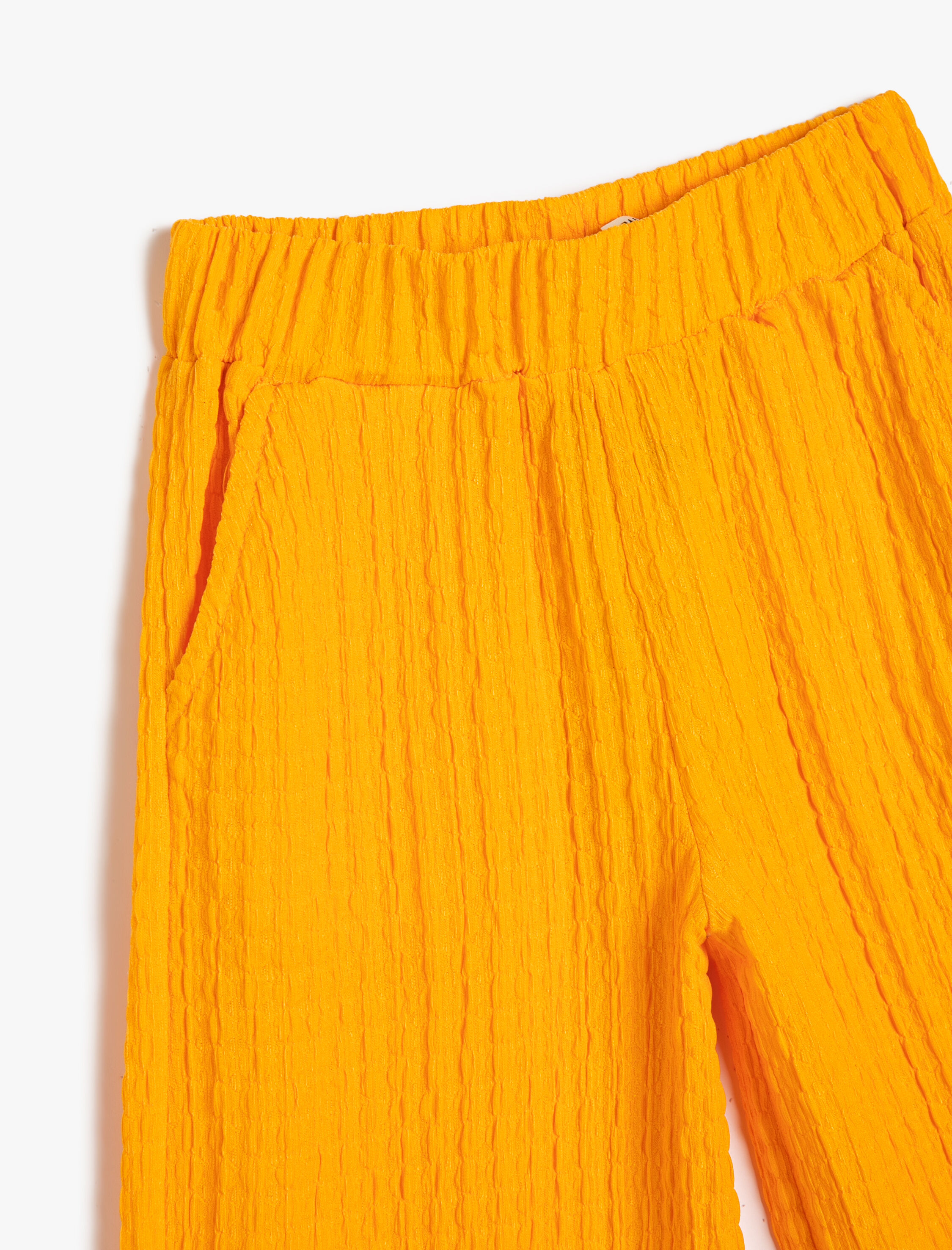  Kız Çocuk Pantolon Bol Paça Rahat Kesim Beli Lastikli