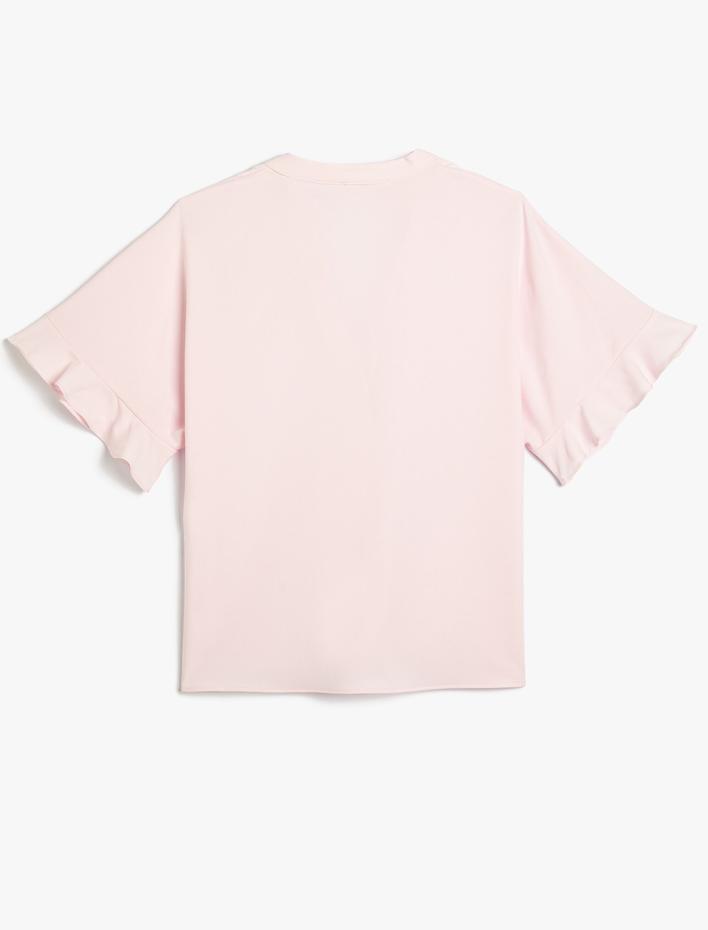  Hakim Yaka Gömlek Kolları Volanlı