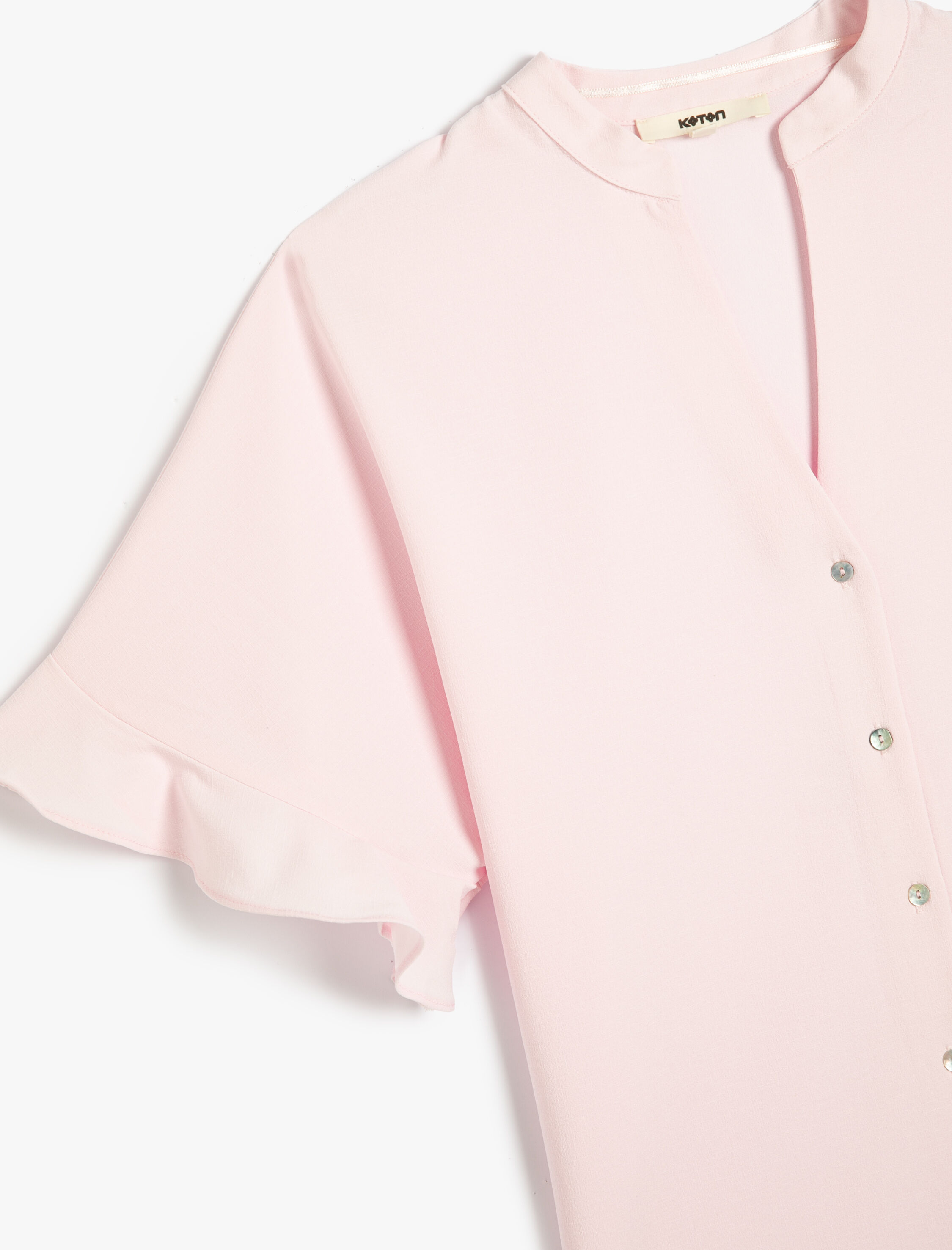   Hakim Yaka Gömlek Kolları Volanlı