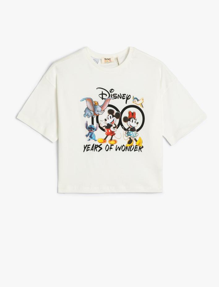 Kız Çocuk Mickey Mouse Minnie Mouse Lisanslı Tişört Kısa Kollu Pamuklu