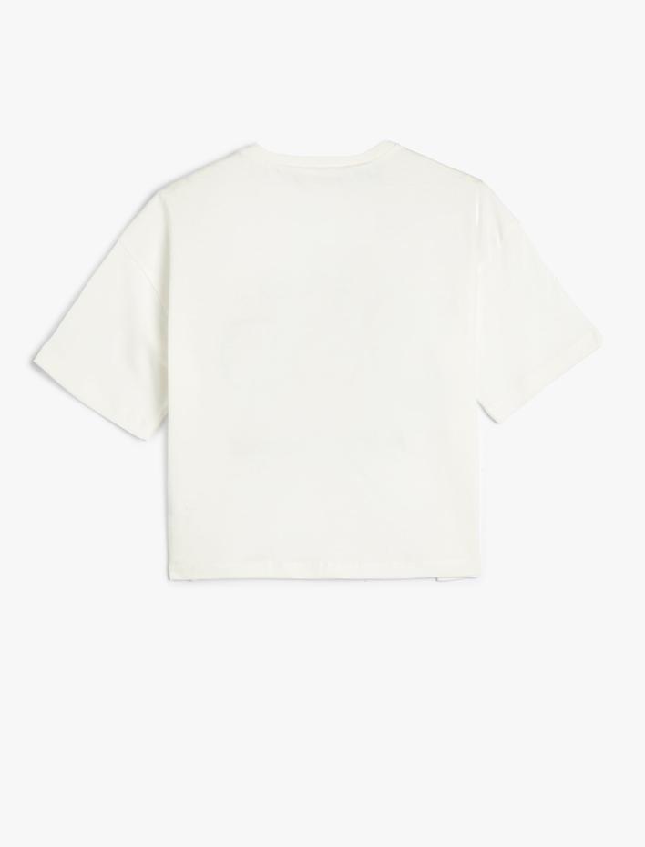 Kız Çocuk Mickey Mouse Minnie Mouse Lisanslı Tişört Kısa Kollu Pamuklu