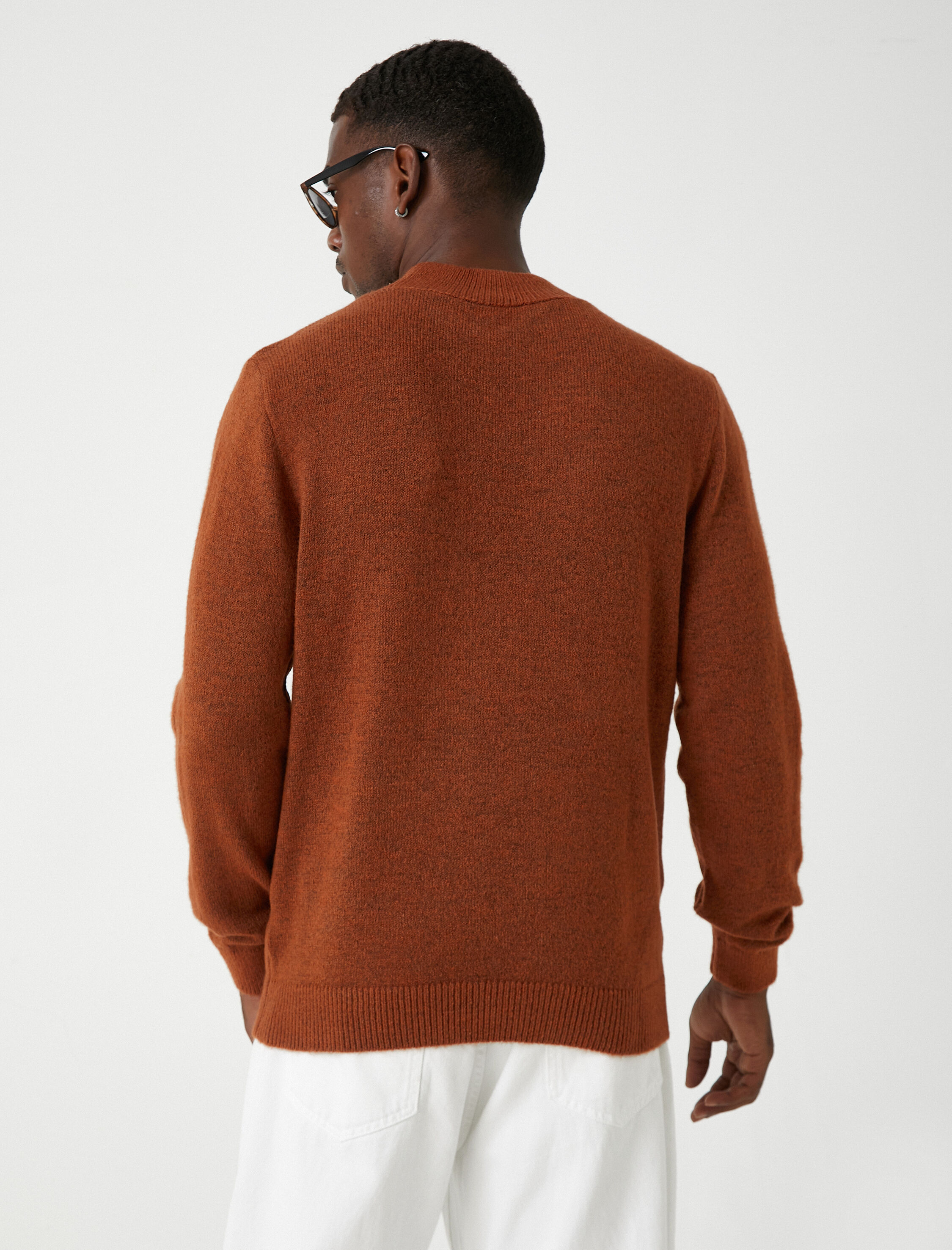   Basic Triko Kazak Yarım Balıkçı Yaka