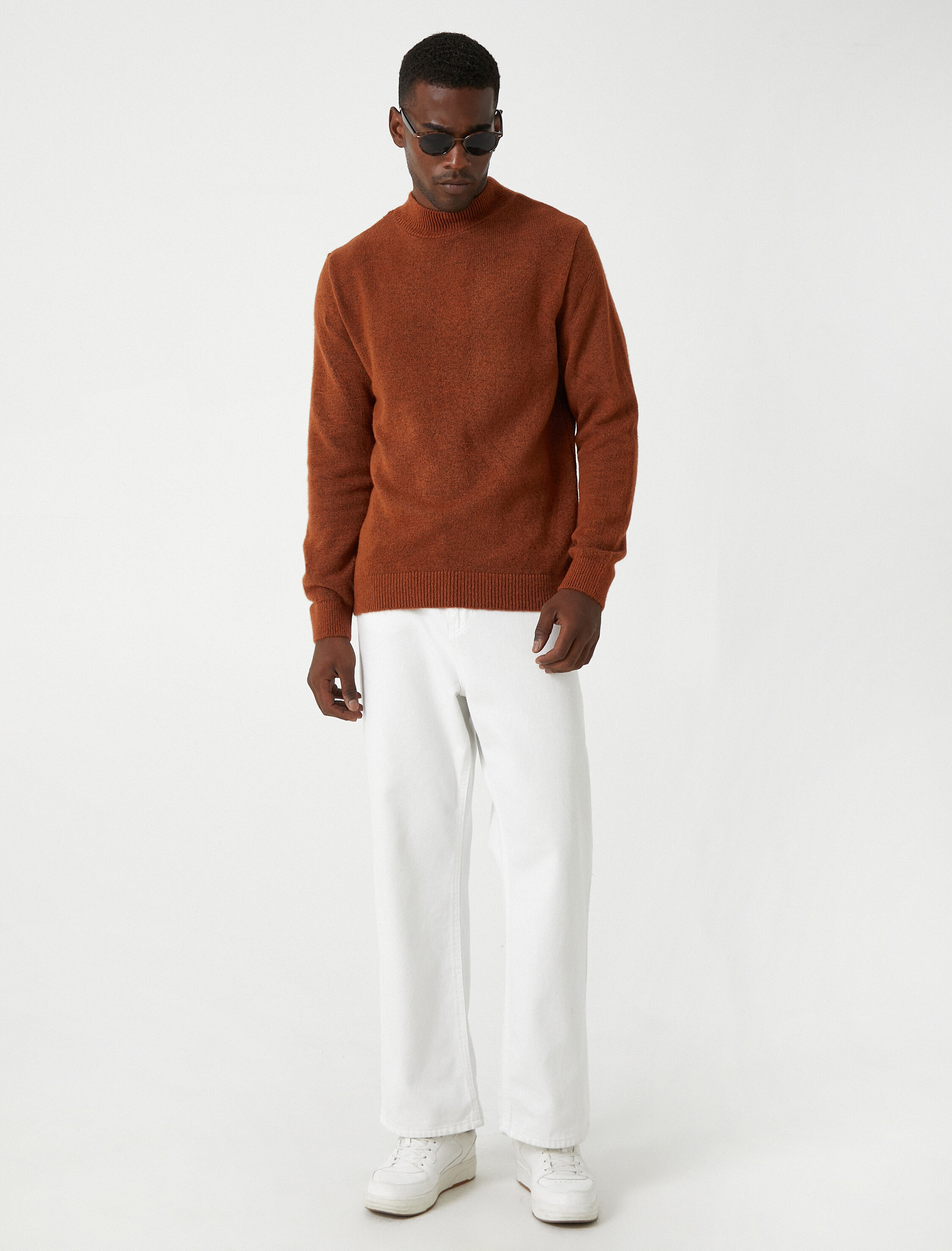   Basic Triko Kazak Yarım Balıkçı Yaka