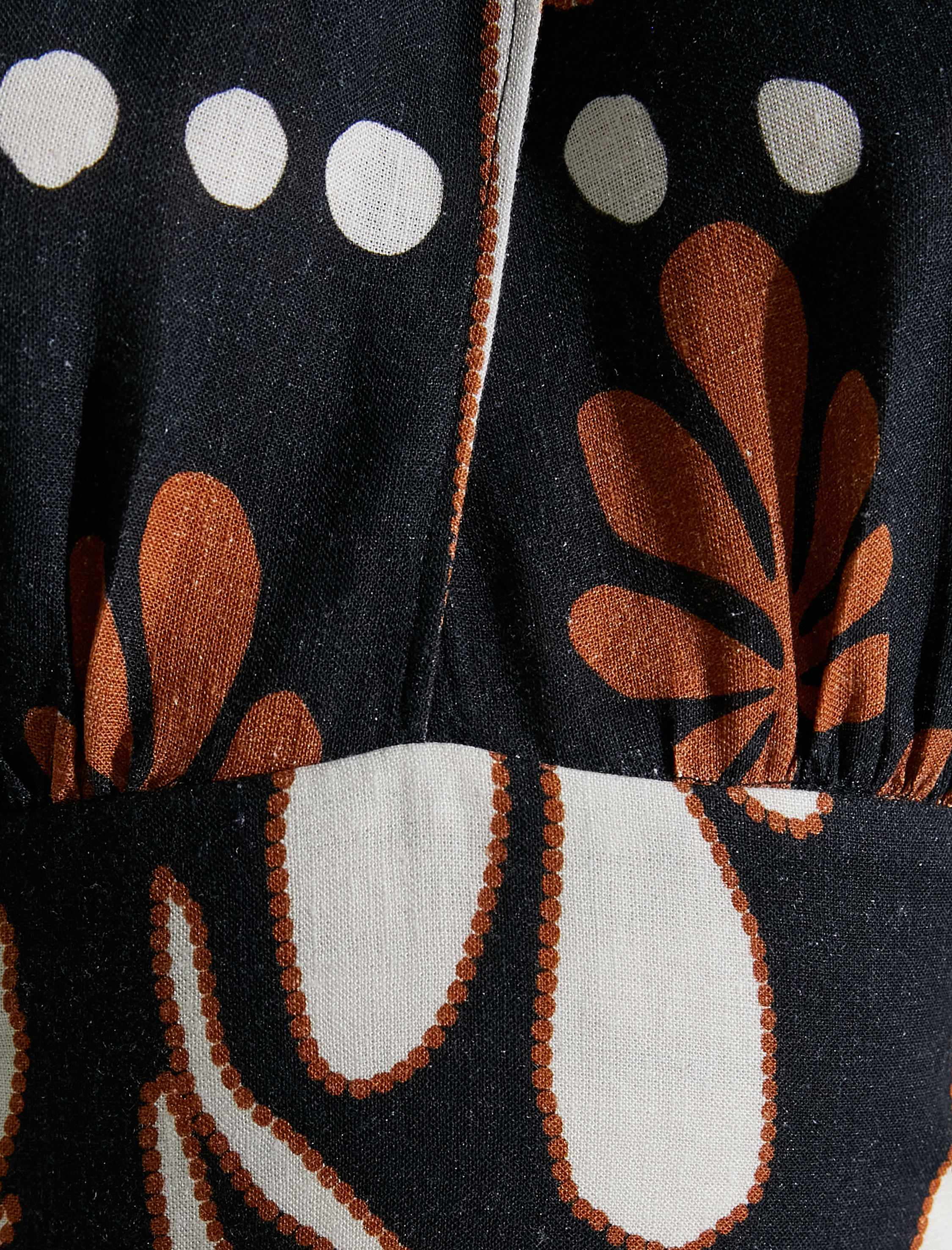 Melis Ağazat X Koton - Boyundan Bağlamalı Uzun Elbise  Viskon Fiyonk Detaylı Etnik Desenli