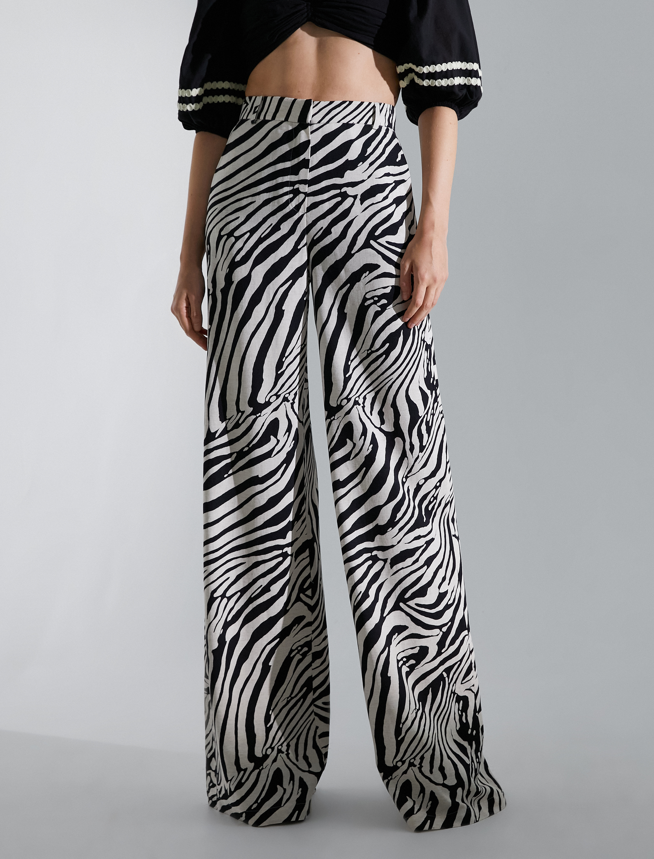   Melis Ağazat X Koton - Keten Karışımlı Palazzo Pantolon