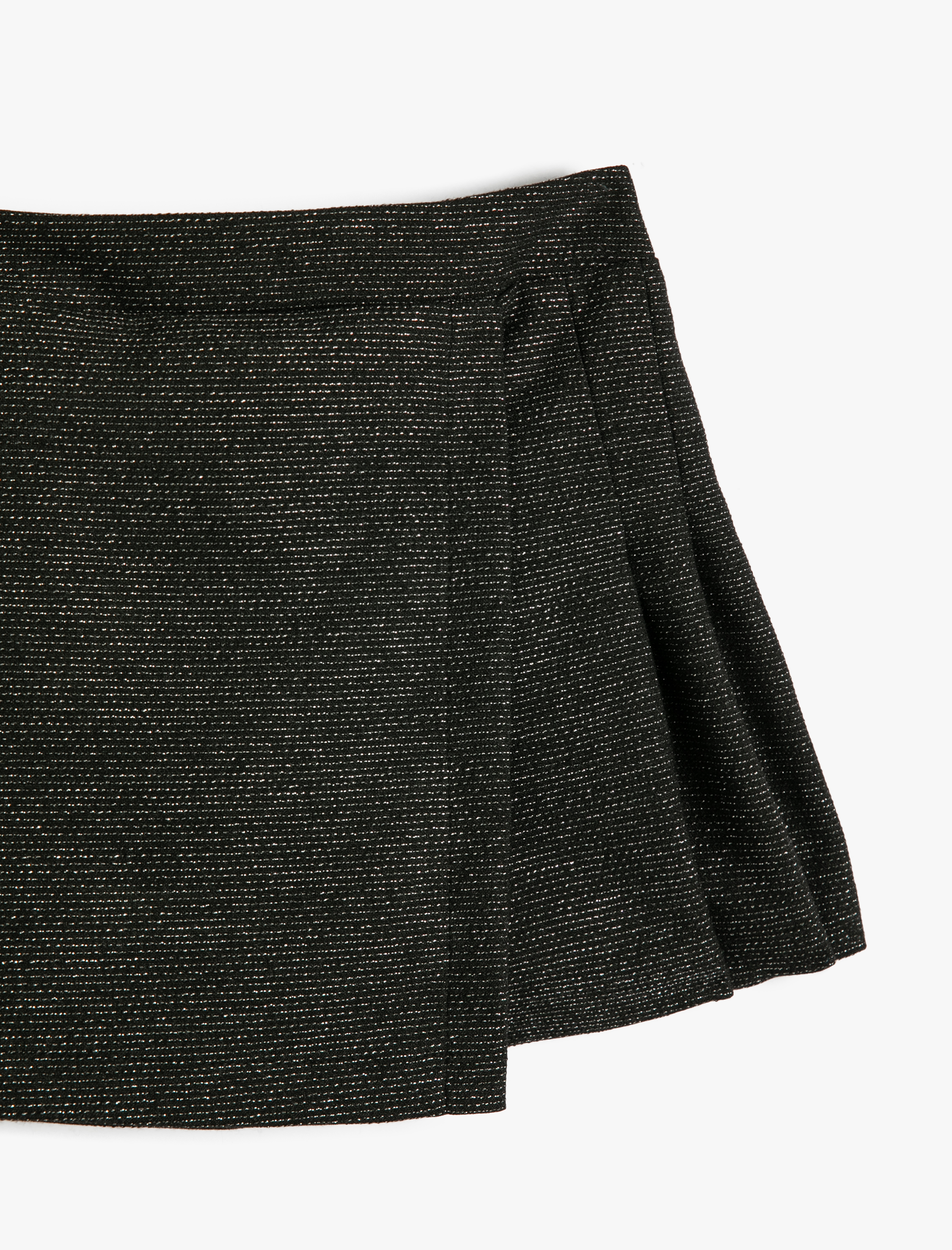  Kız Çocuk Şort Etek Beli Lastikli Pileli