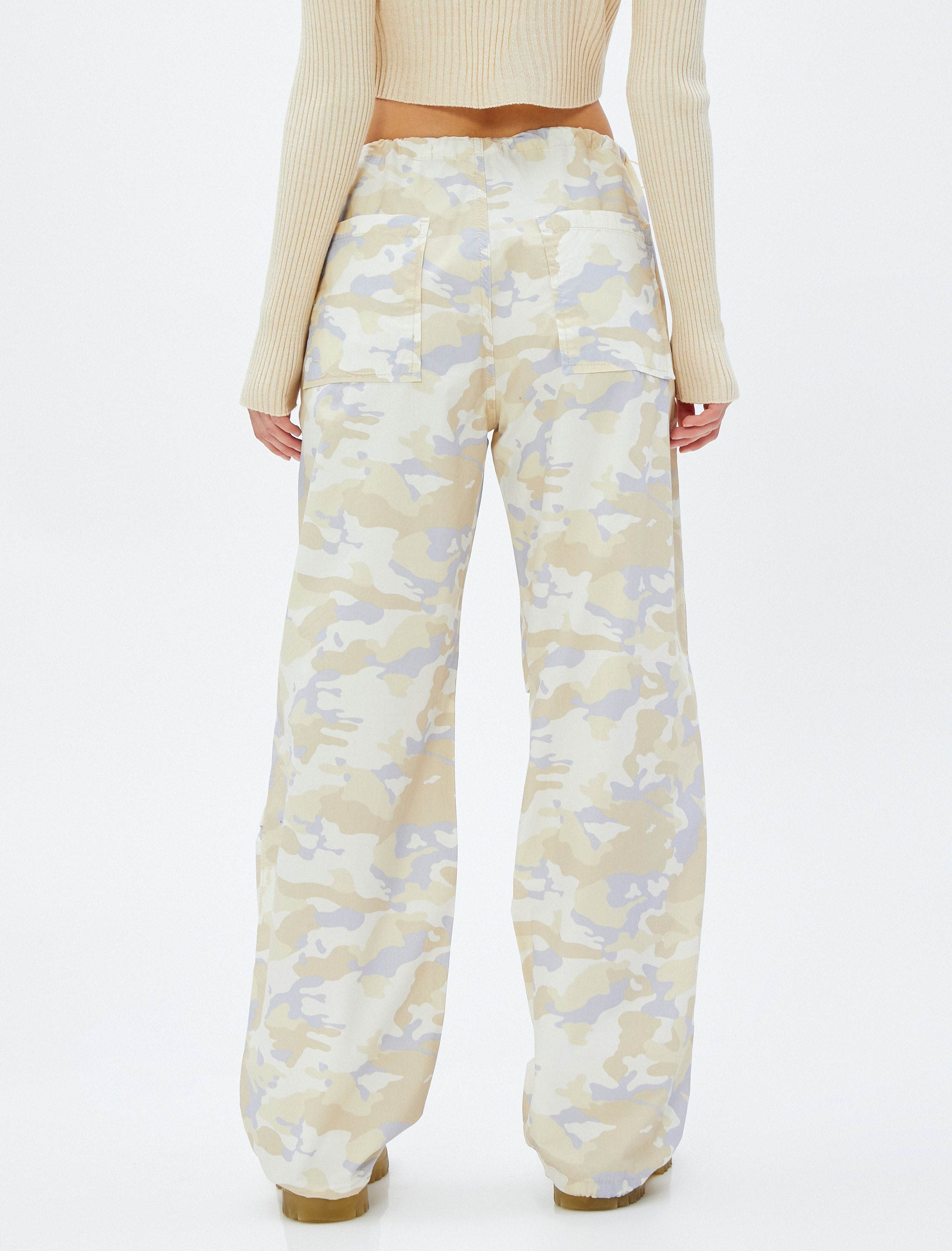   Paraşüt Pantolon Cep Detaylı Beli Lastikli Stoperli