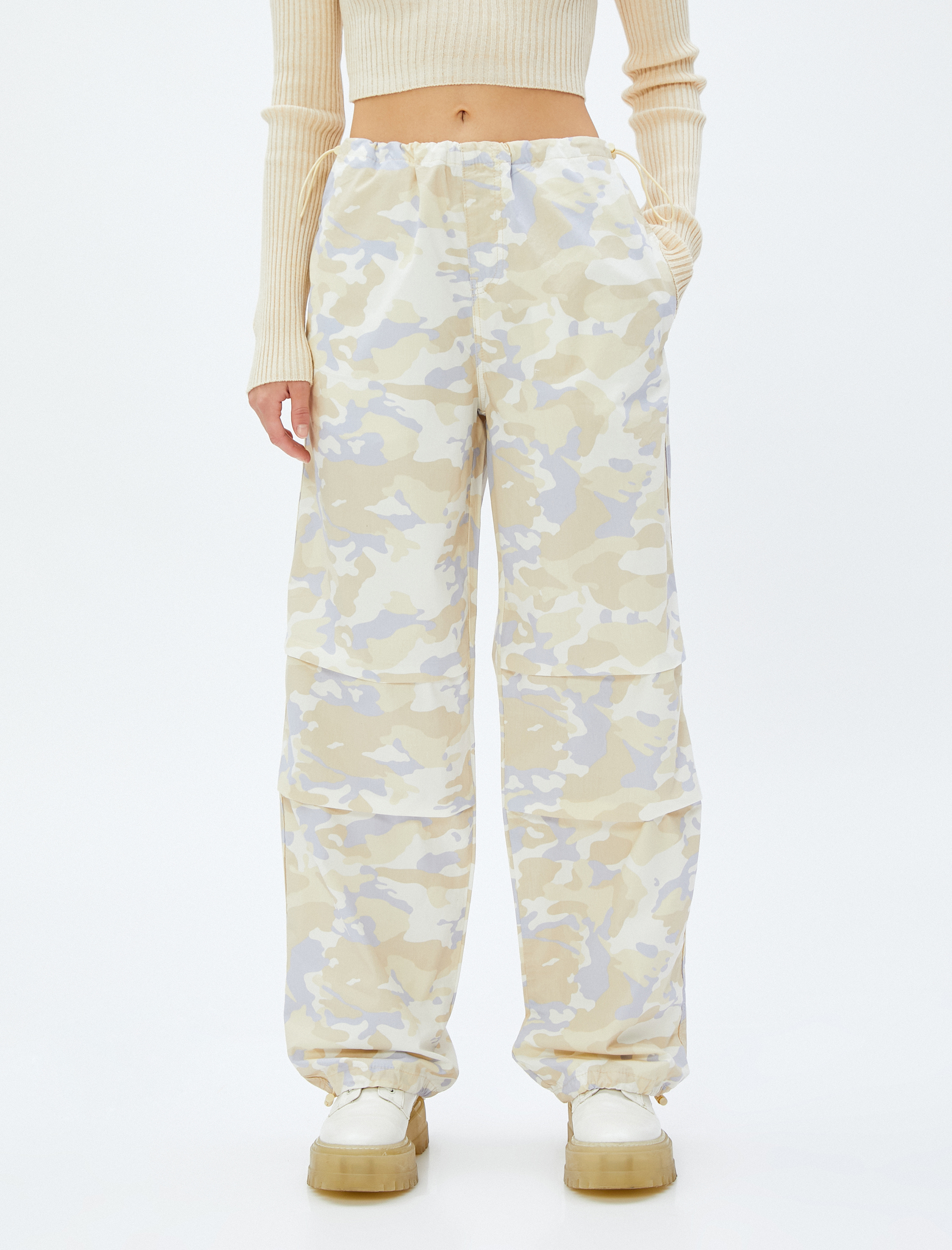   Paraşüt Pantolon Cep Detaylı Beli Lastikli Stoperli