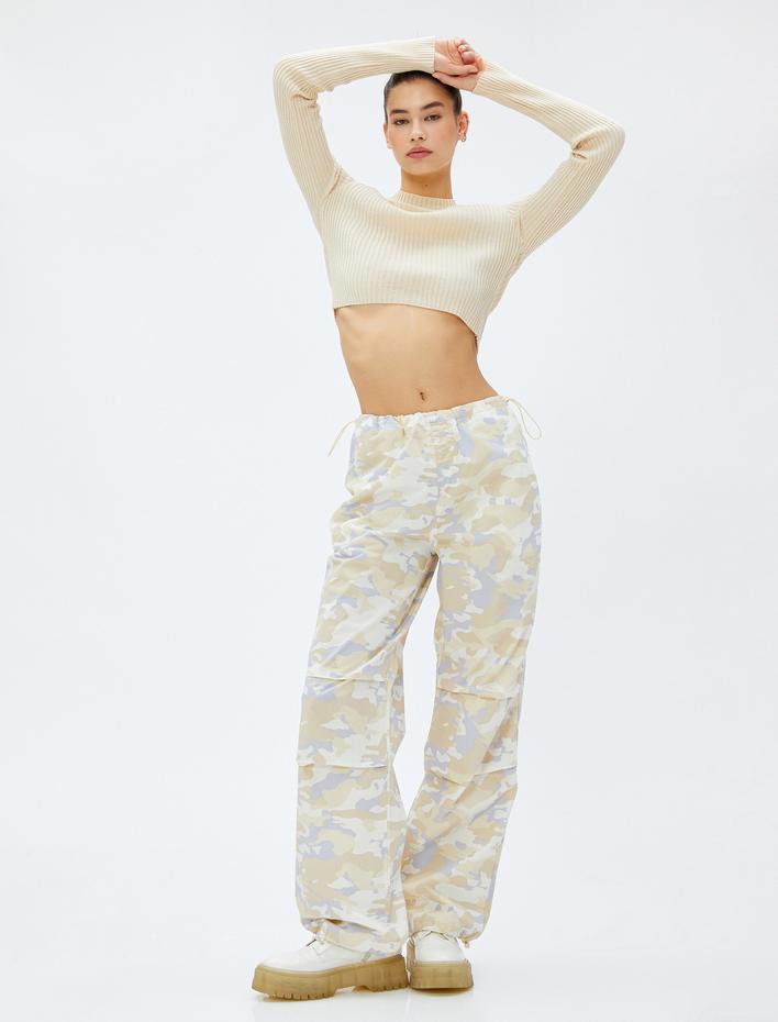  Paraşüt Pantolon Cep Detaylı Beli Lastikli Stoperli