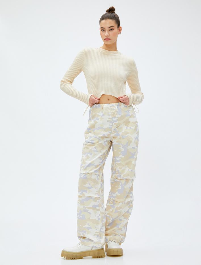  Paraşüt Pantolon Cep Detaylı Beli Lastikli Stoperli