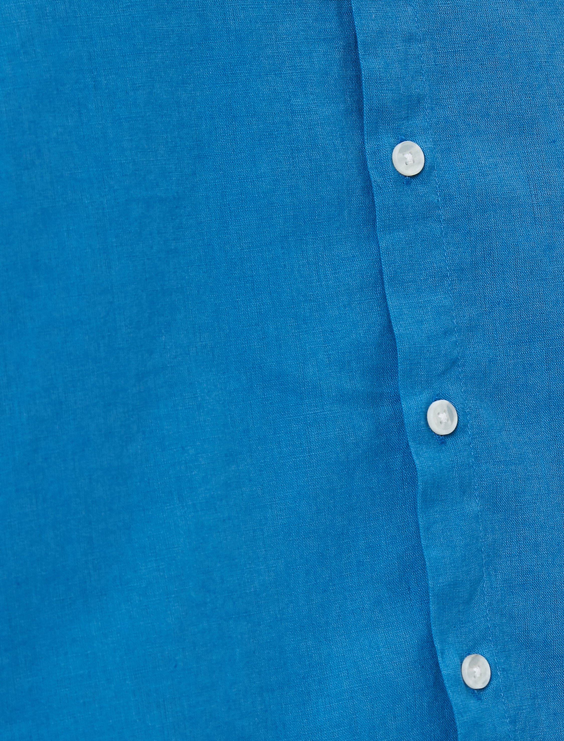   Keten Karışım Gömlek Klasik Yaka Uzun Kollu