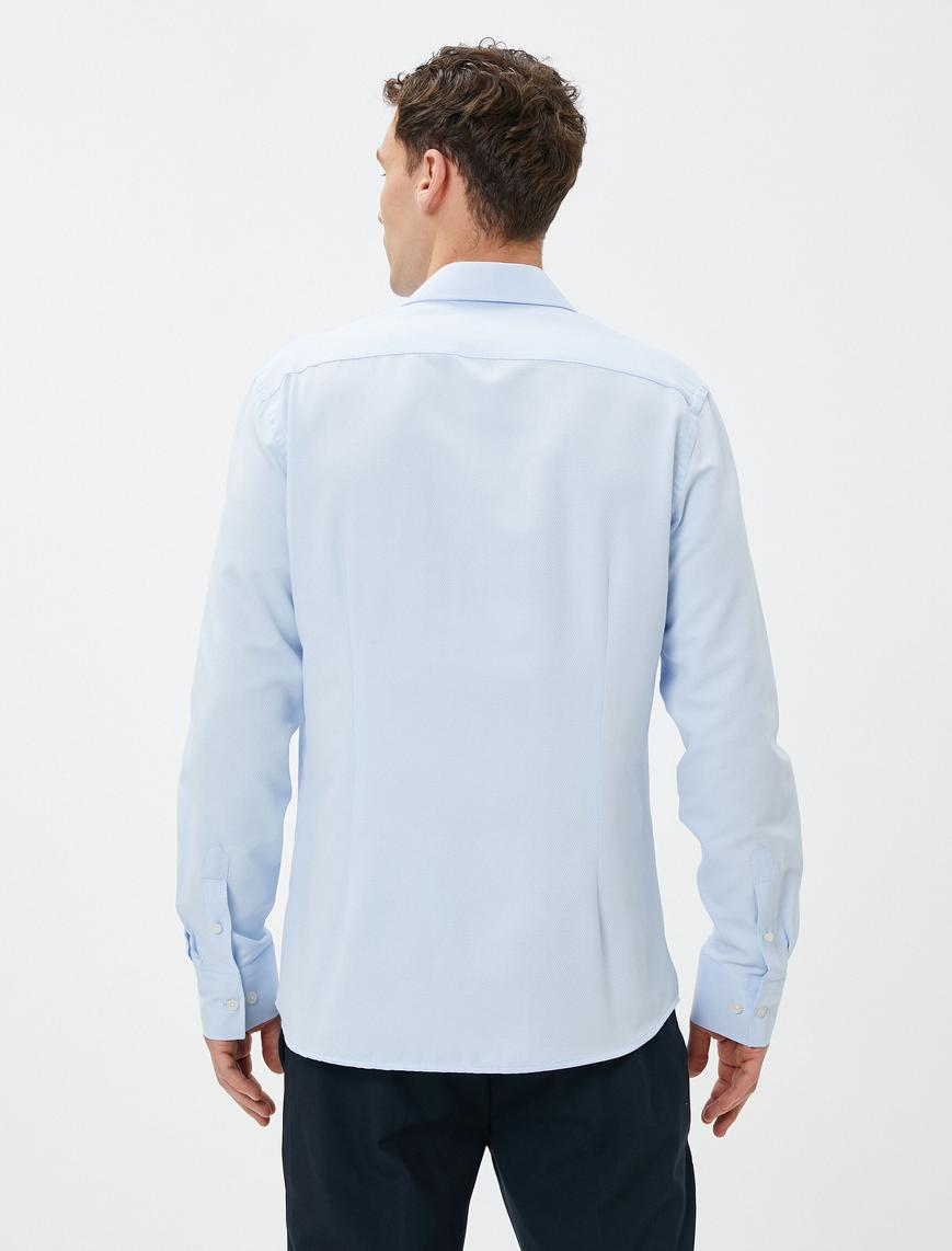   Basic Gömlek Klasik Yaka Uzun Kollu Düğmeli Non Iron