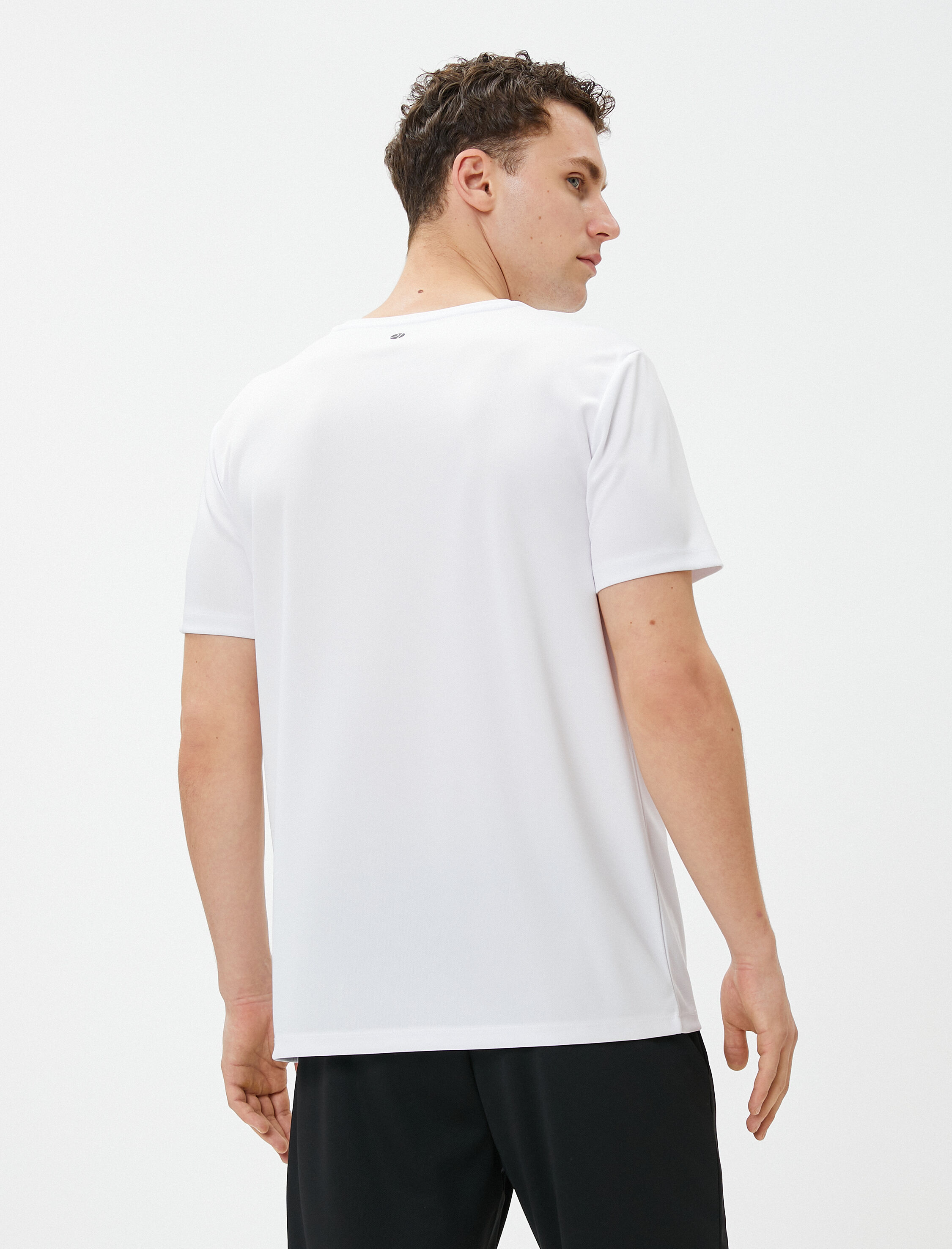   Slogan Baskılı Tişört Bisiklet Yaka Kısa Kollu Pamuklu