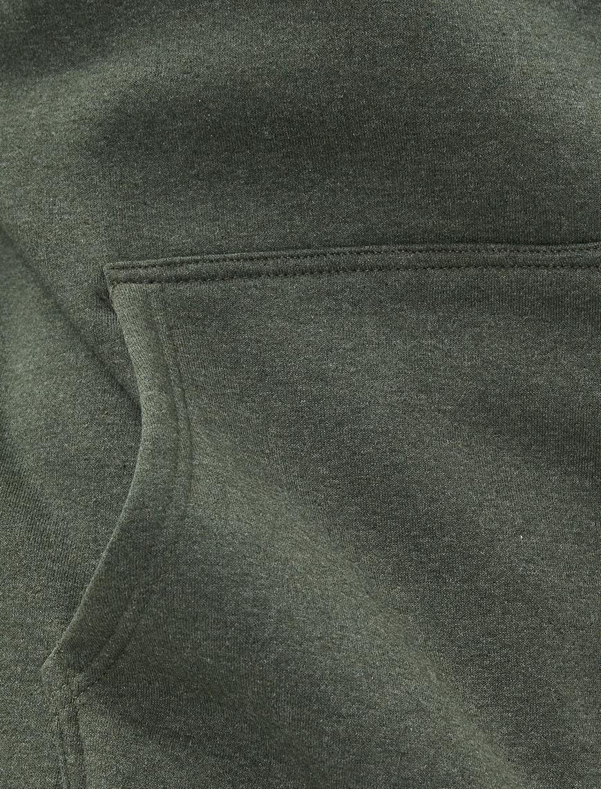   Oversize Sweatshirt Şal Yaka Kanguru Cepli Bağcıklı Şardonlu