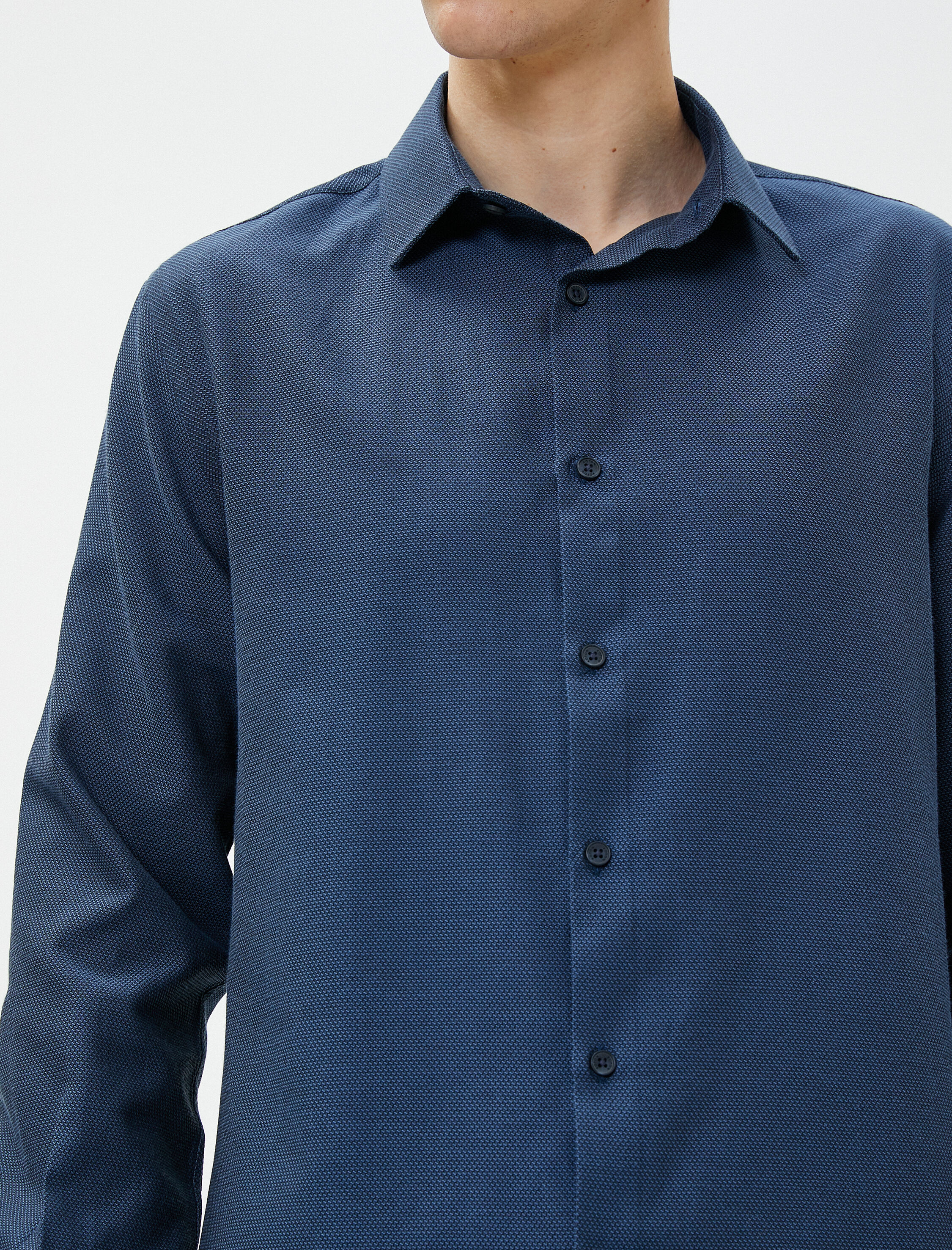   Basic Gömlek Klasik Yaka Uzun Kollu Düğmeli Non Iron